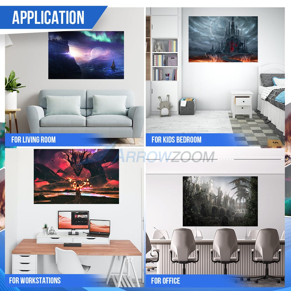 silexofy Fantasy Self-Adhesive Felt Art Wall Panels - KK1401