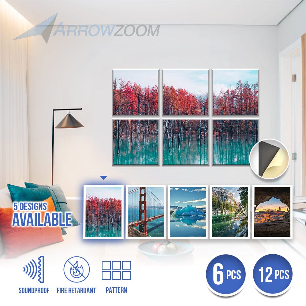 silexofy Landscapes Self-Adhesive Felt Art Wall Panels - KK1395