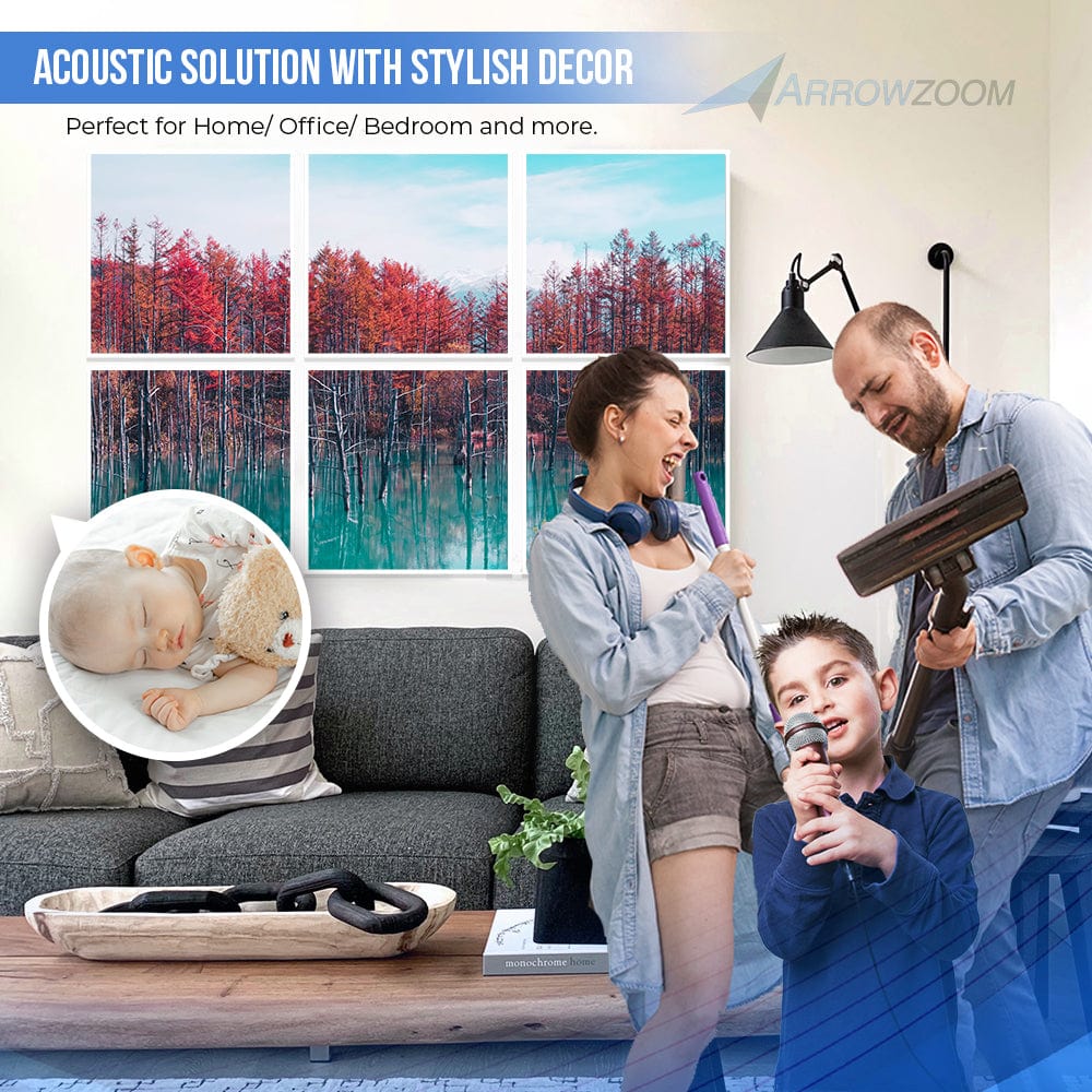silexofy Landscapes Self-Adhesive Felt Art Wall Panels - KK1395
