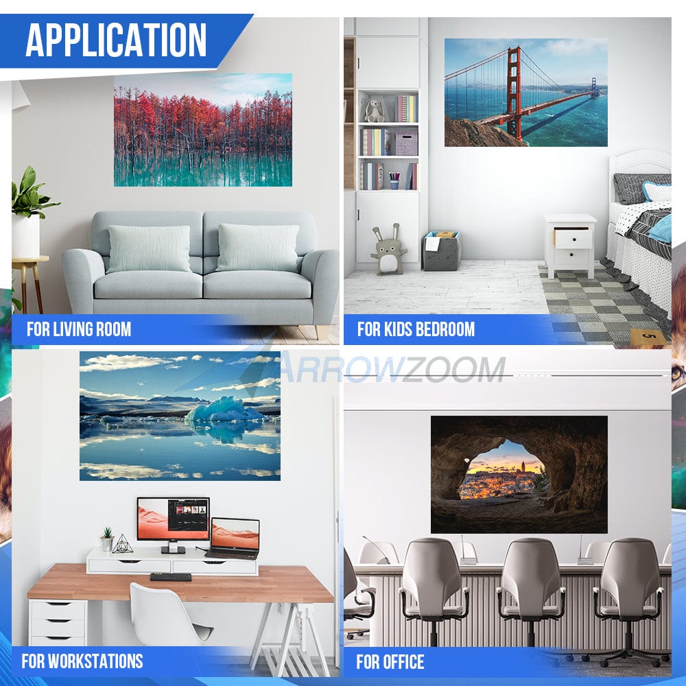 silexofy Landscapes Self-Adhesive Felt Art Wall Panels - KK1395