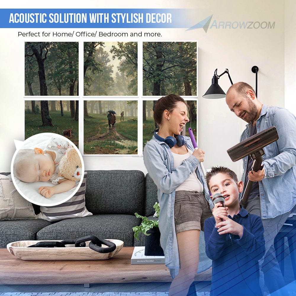 silexofy Oil Painting Self-Adhesive Felt Art Wall Panels - KK1397