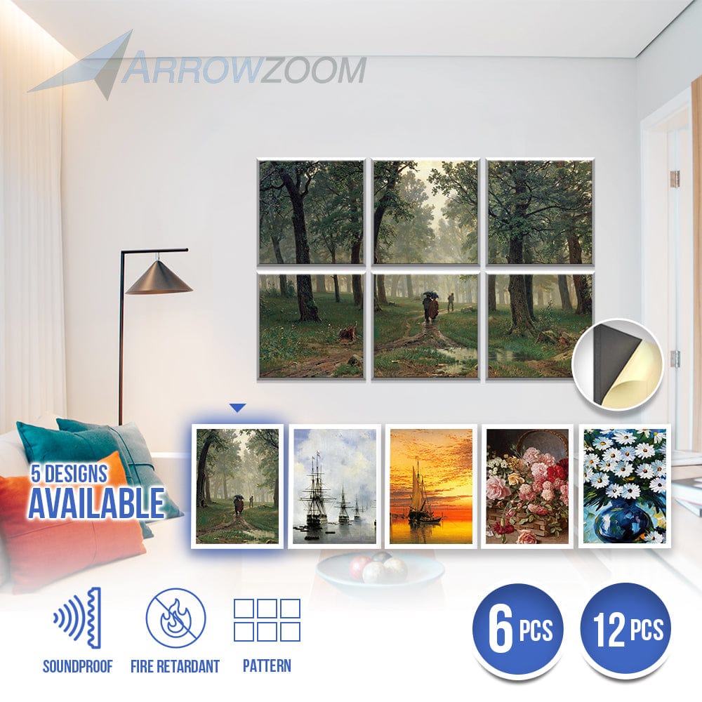 silexofy Oil Painting Self-Adhesive Felt Art Wall Panels - KK1397