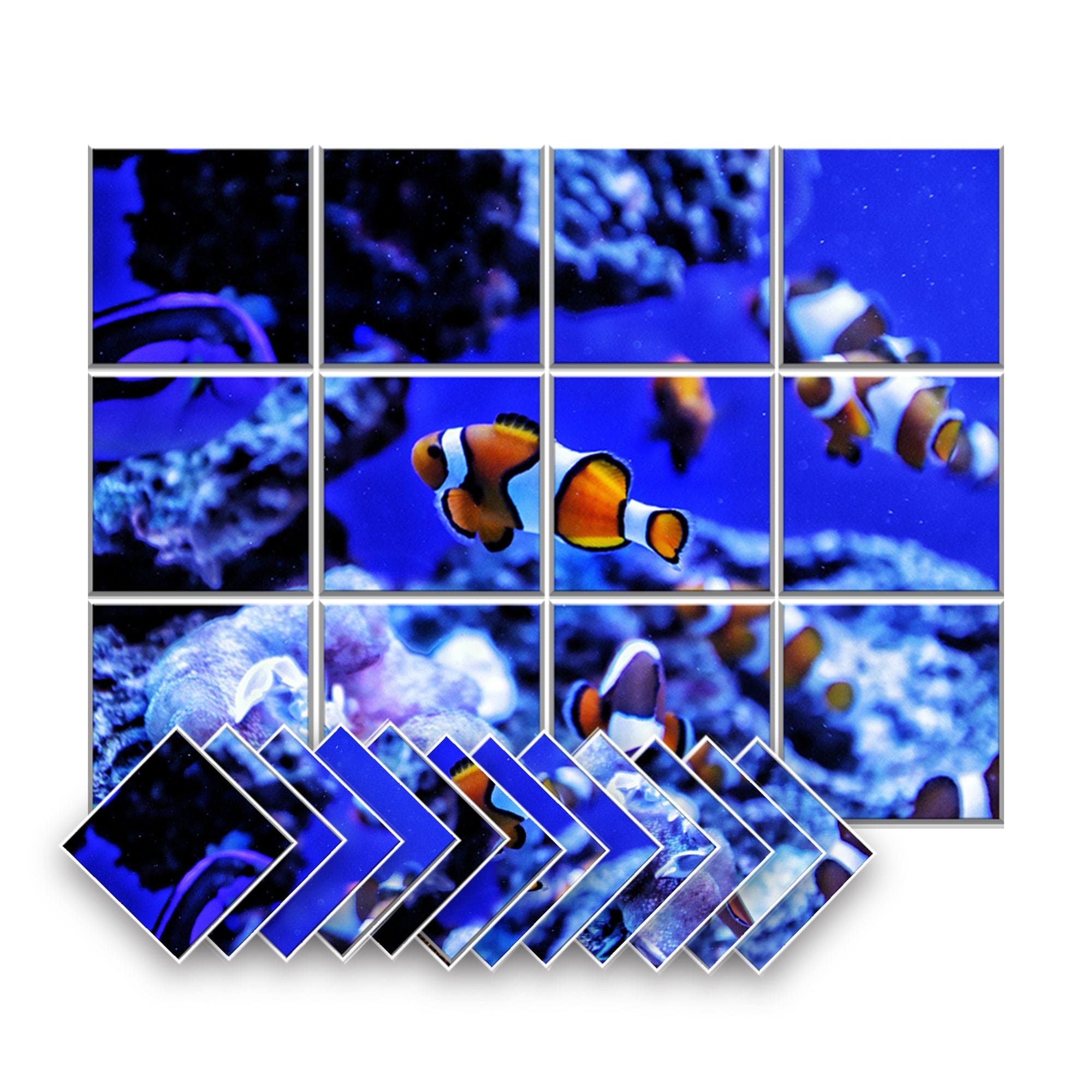 silexofy Aquarium Self-Adhesive Felt Art Wall Panels - KK1402