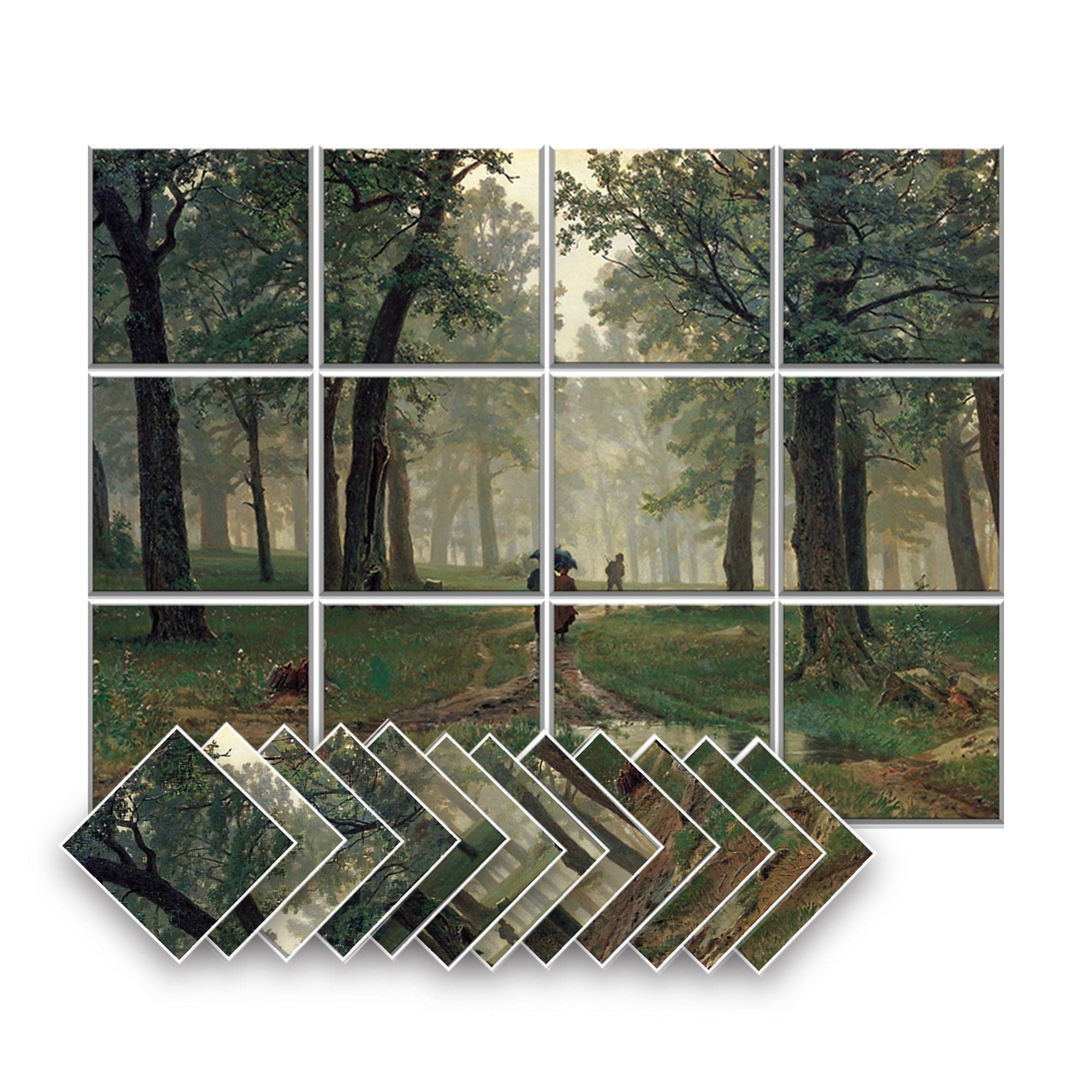 silexofy Oil Painting Self-Adhesive Felt Art Wall Panels - KK1397