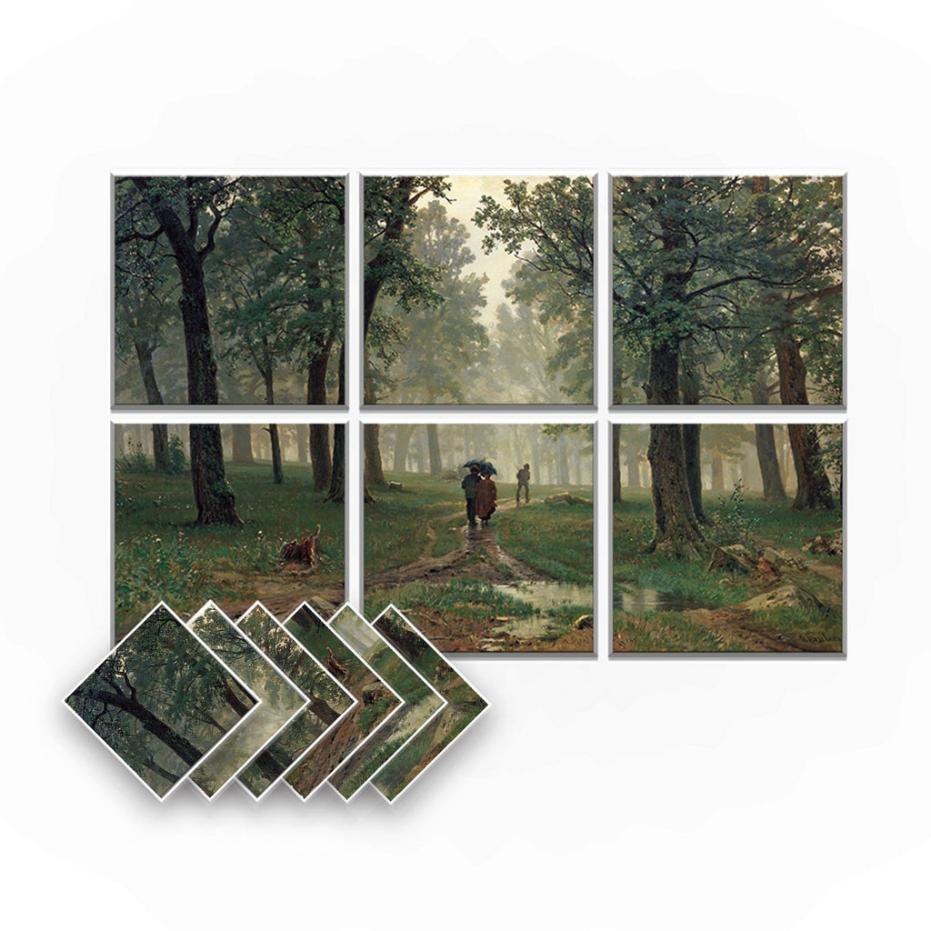 silexofy Oil Painting Self-Adhesive Felt Art Wall Panels - KK1397