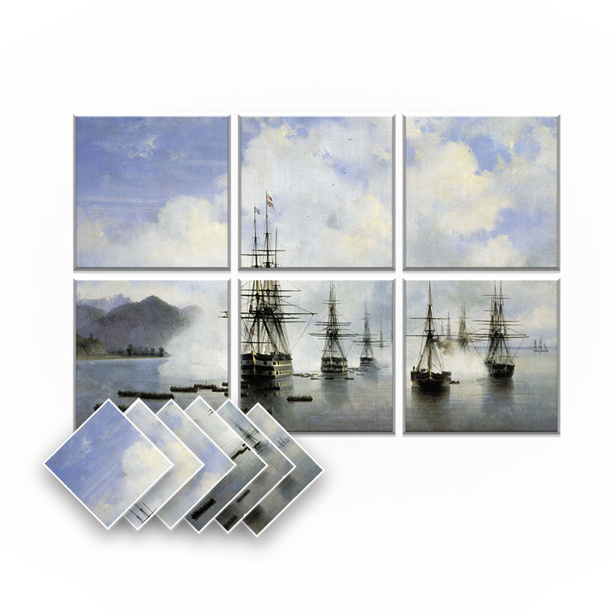 silexofy Oil Painting Self-Adhesive Felt Art Wall Panels - KK1397