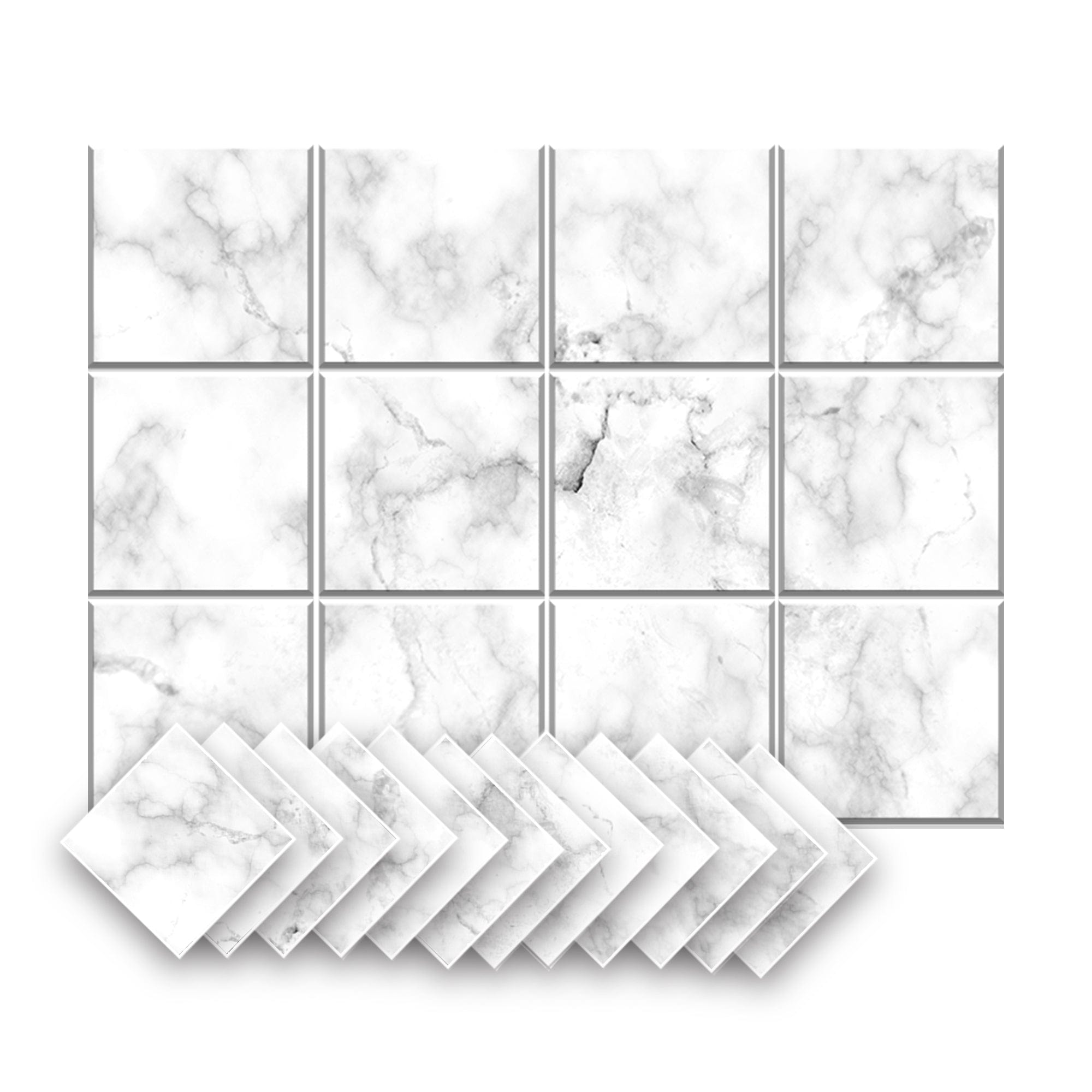 silexofy Marble Self-Adhesive Felt Art Wall Panels - KK1396