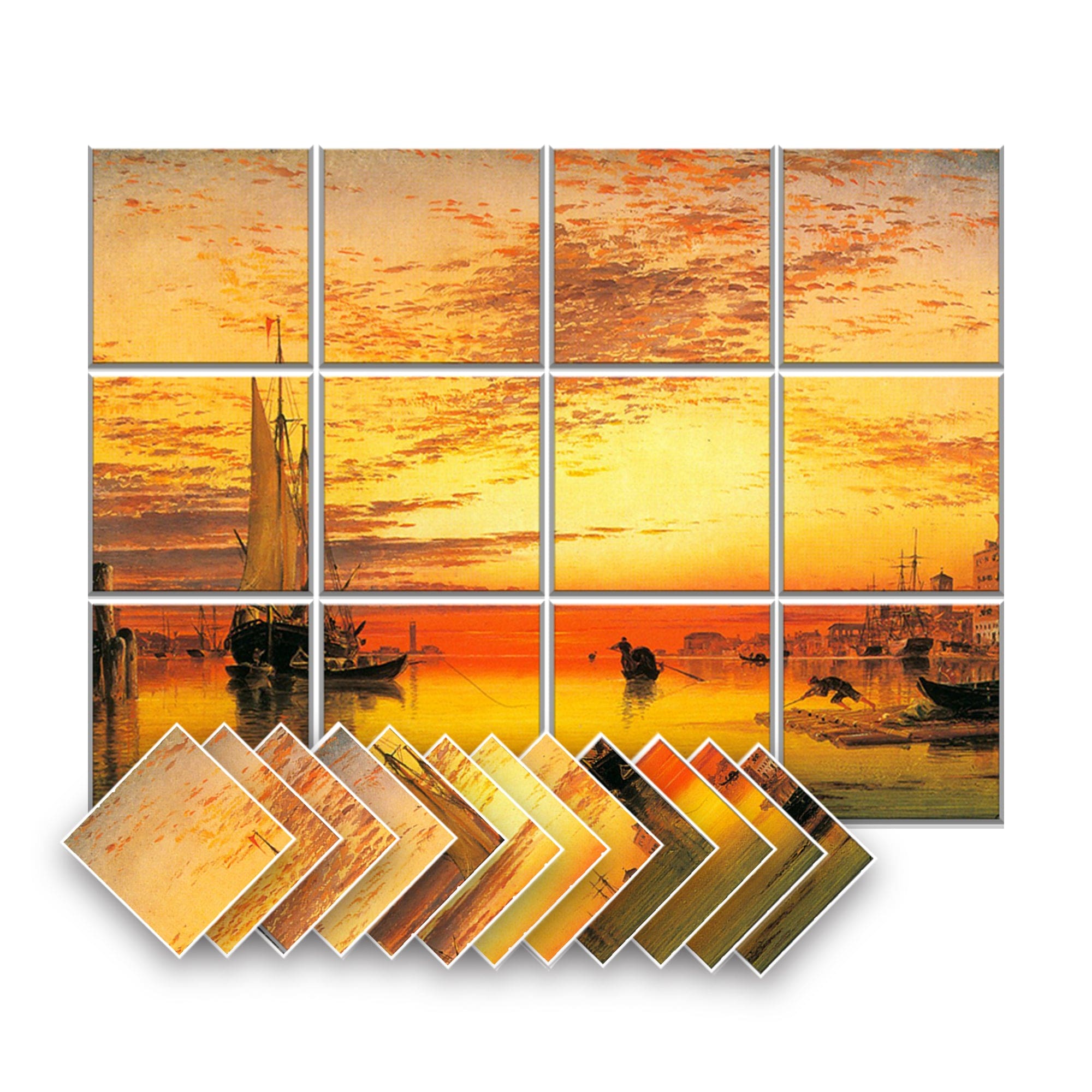 silexofy Oil Painting Self-Adhesive Felt Art Wall Panels - KK1397