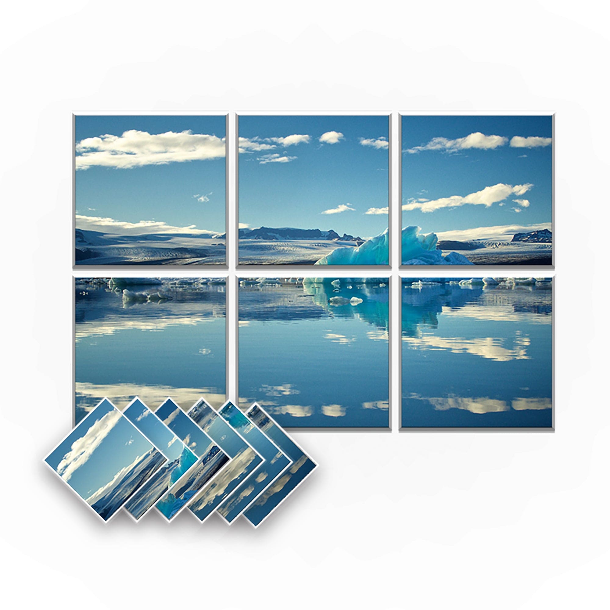 silexofy Landscapes Self-Adhesive Felt Art Wall Panels - KK1395
