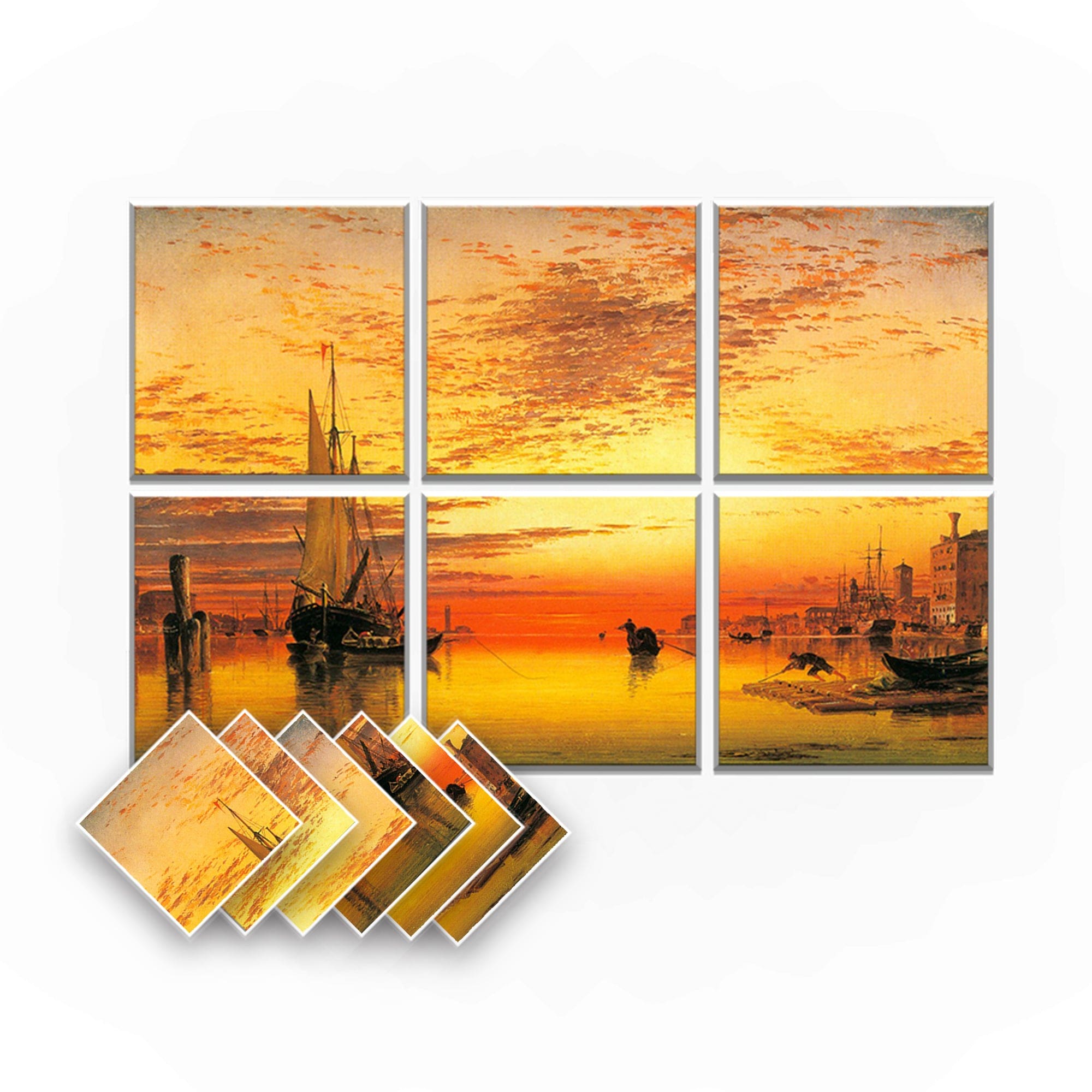 silexofy Oil Painting Self-Adhesive Felt Art Wall Panels - KK1397