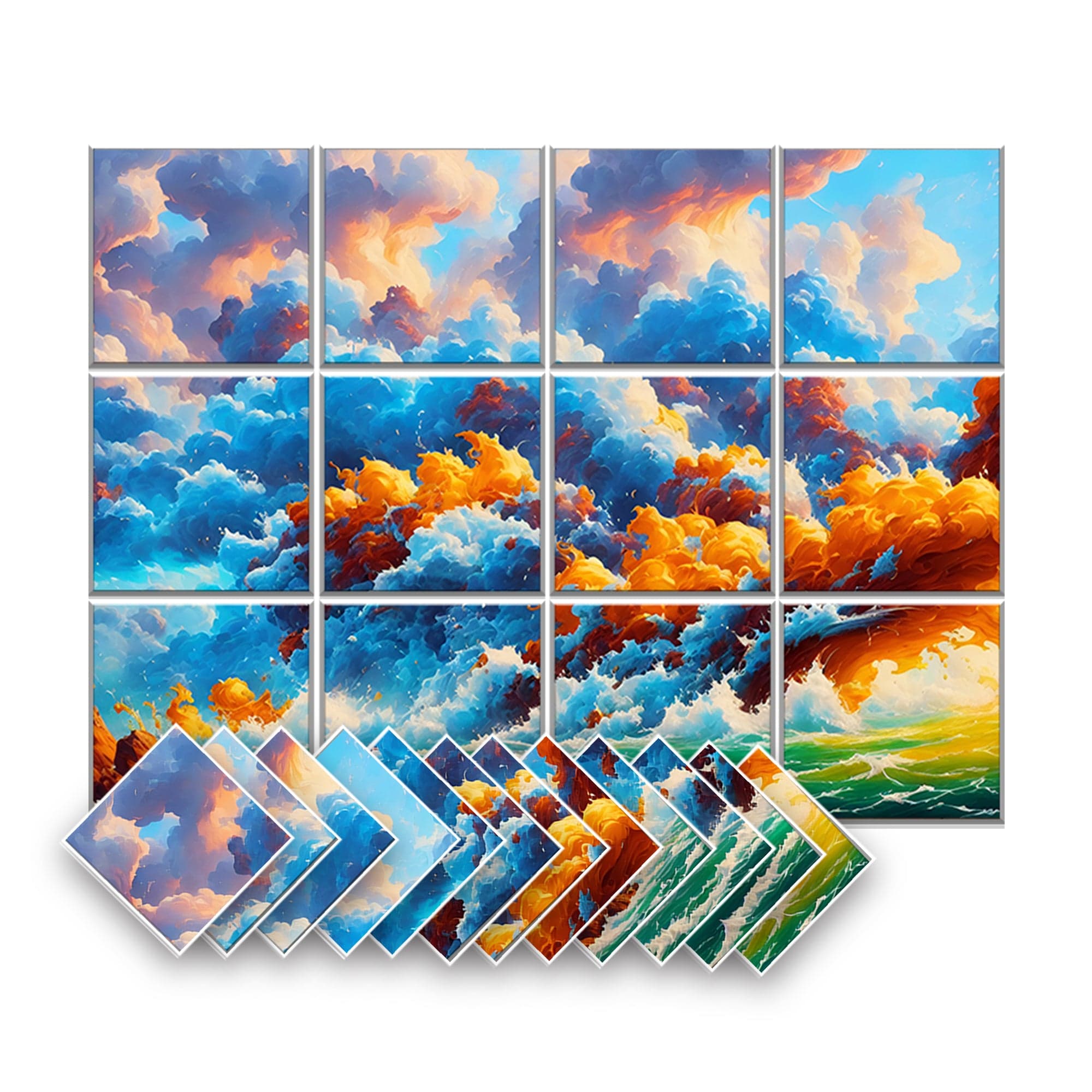 silexofy Artwork Self-Adhesive Felt Art Wall Panels - KK1398