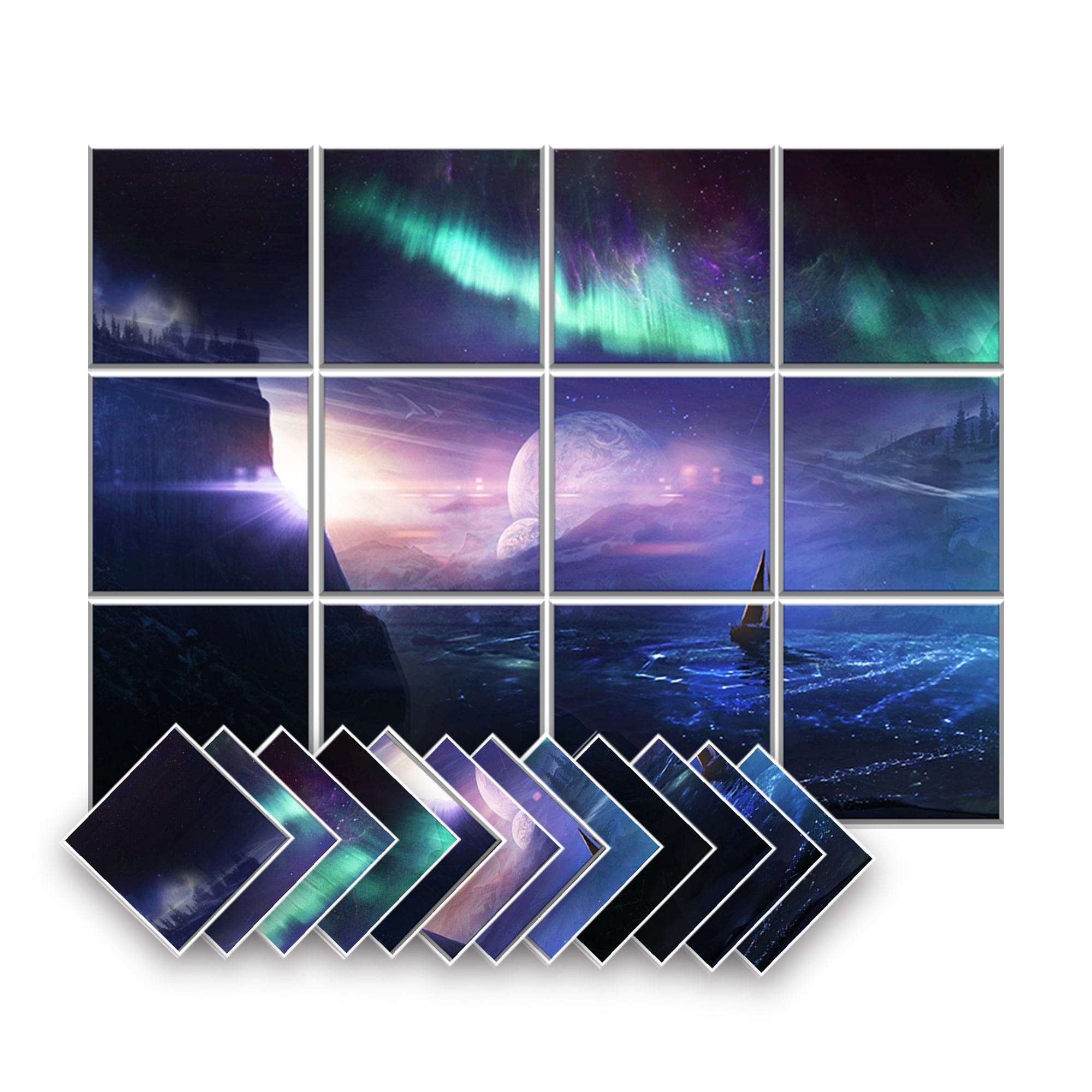 silexofy Fantasy Self-Adhesive Felt Art Wall Panels - KK1401