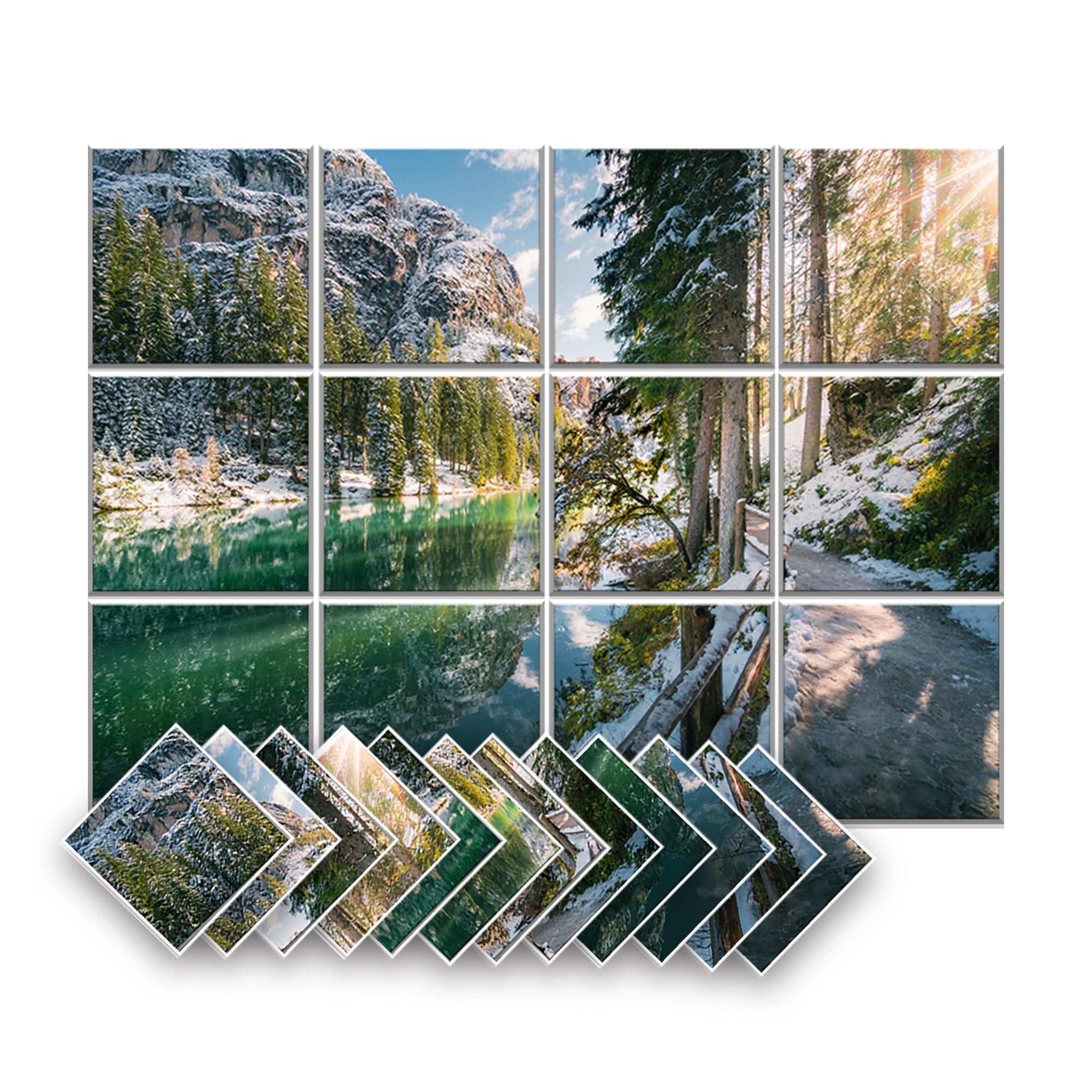 silexofy Landscapes Self-Adhesive Felt Art Wall Panels - KK1395