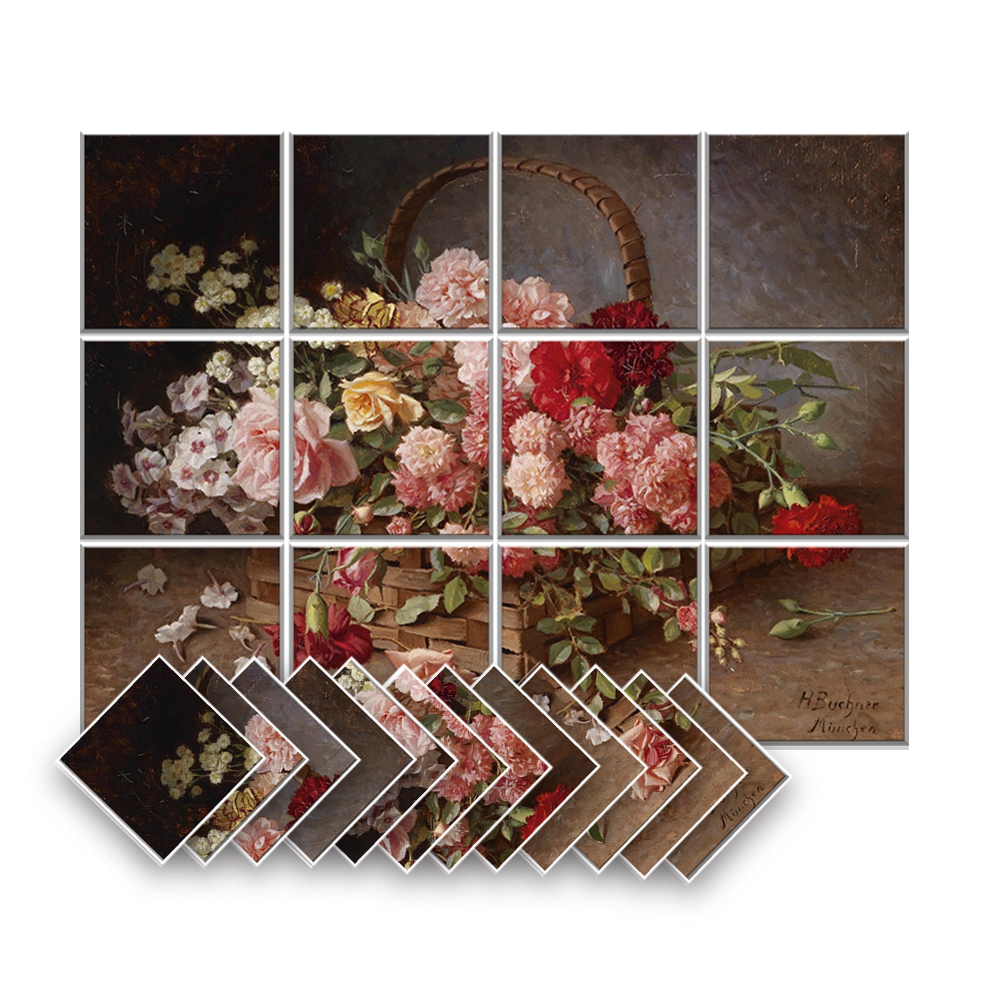 silexofy Oil Painting Self-Adhesive Felt Art Wall Panels - KK1397