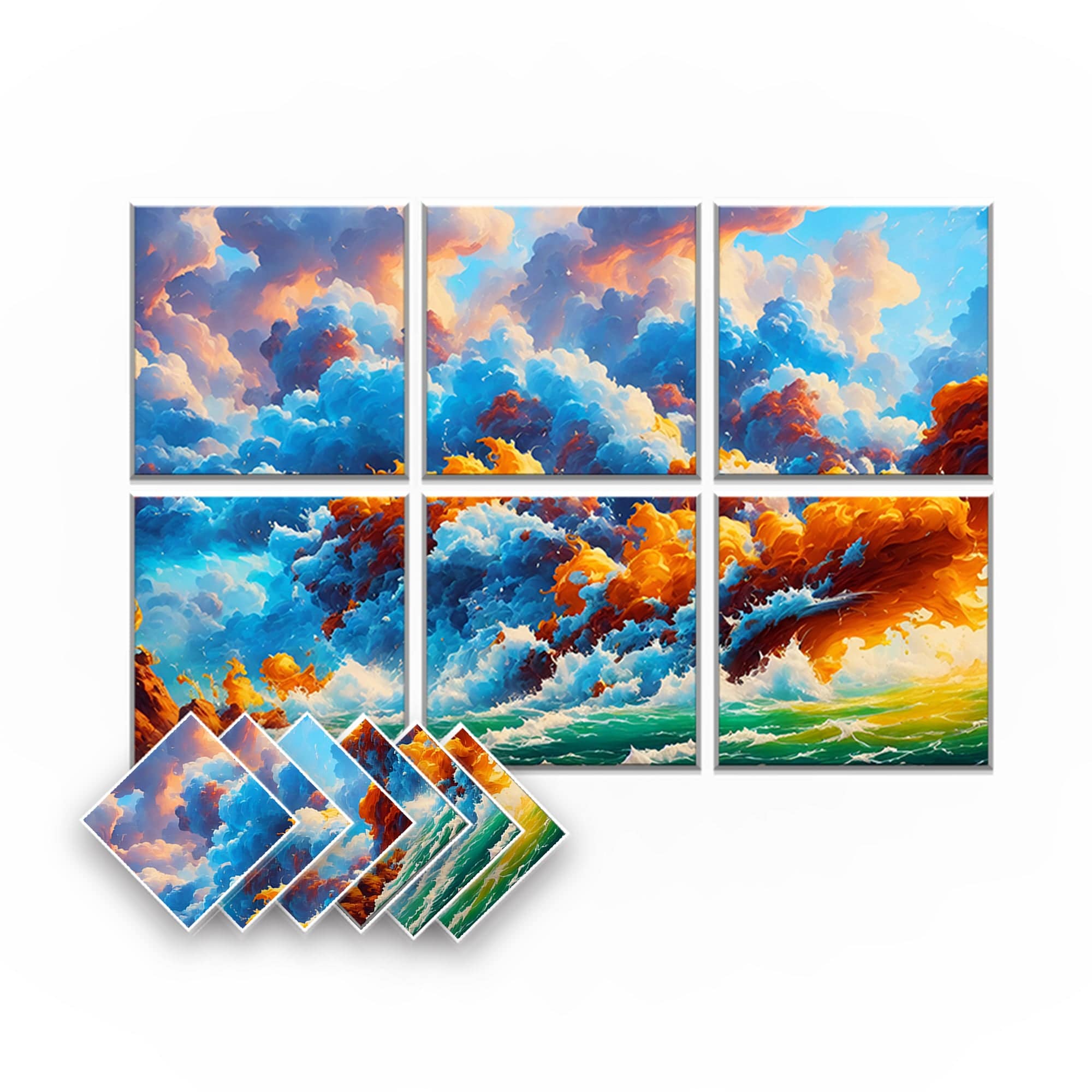 silexofy Artwork Self-Adhesive Felt Art Wall Panels - KK1398