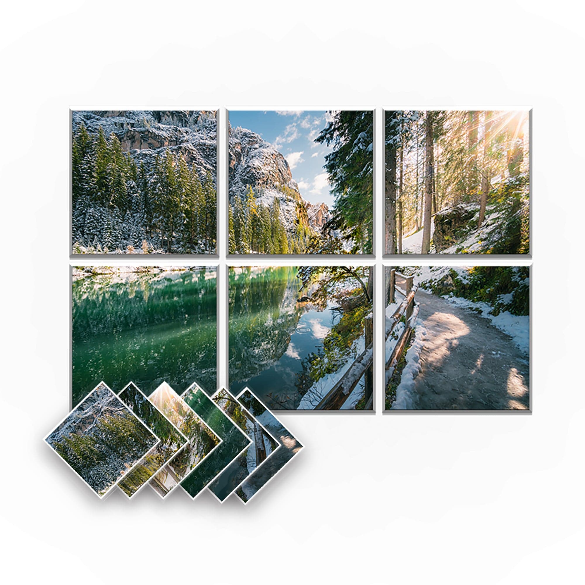 silexofy Landscapes Self-Adhesive Felt Art Wall Panels - KK1395