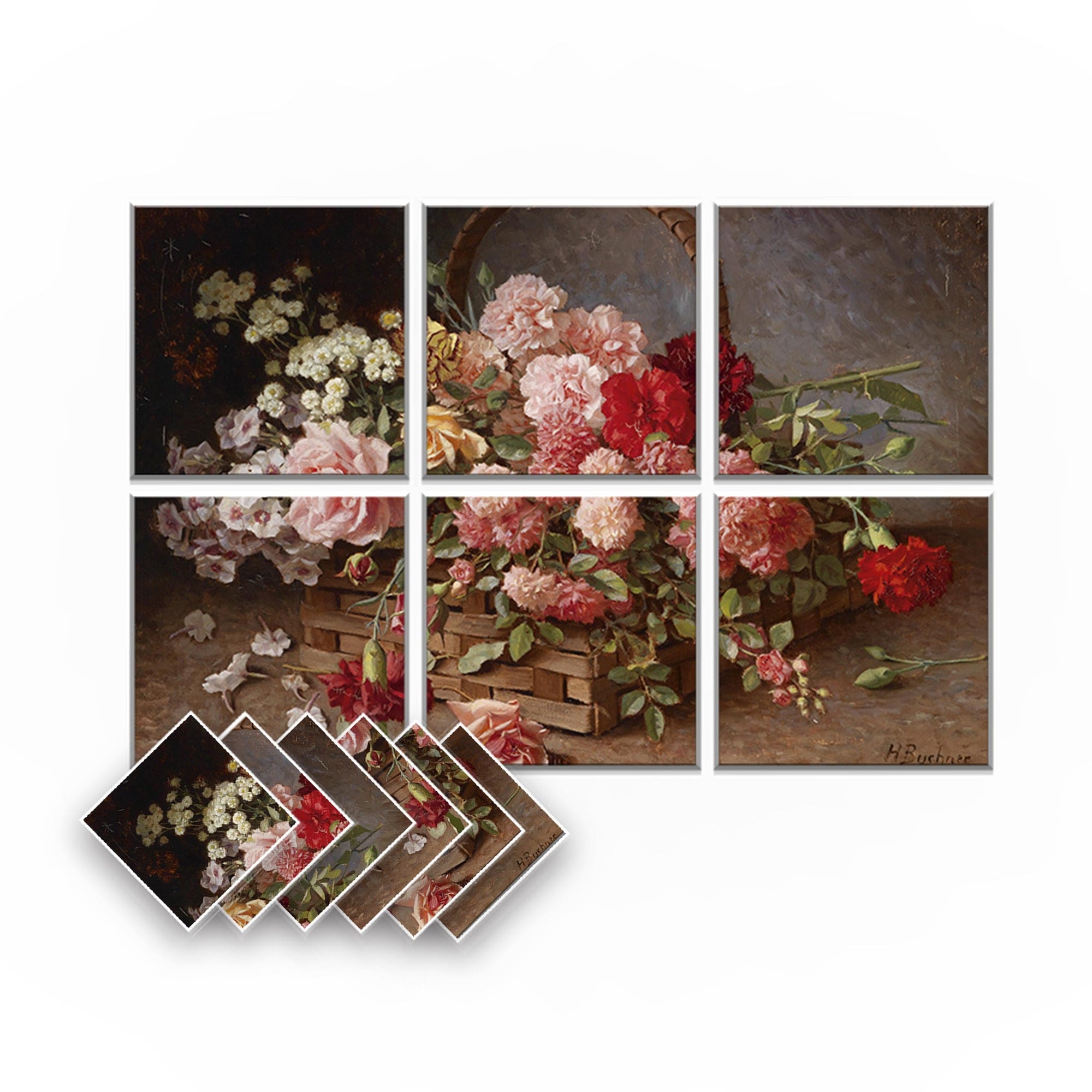 silexofy Oil Painting Self-Adhesive Felt Art Wall Panels - KK1397