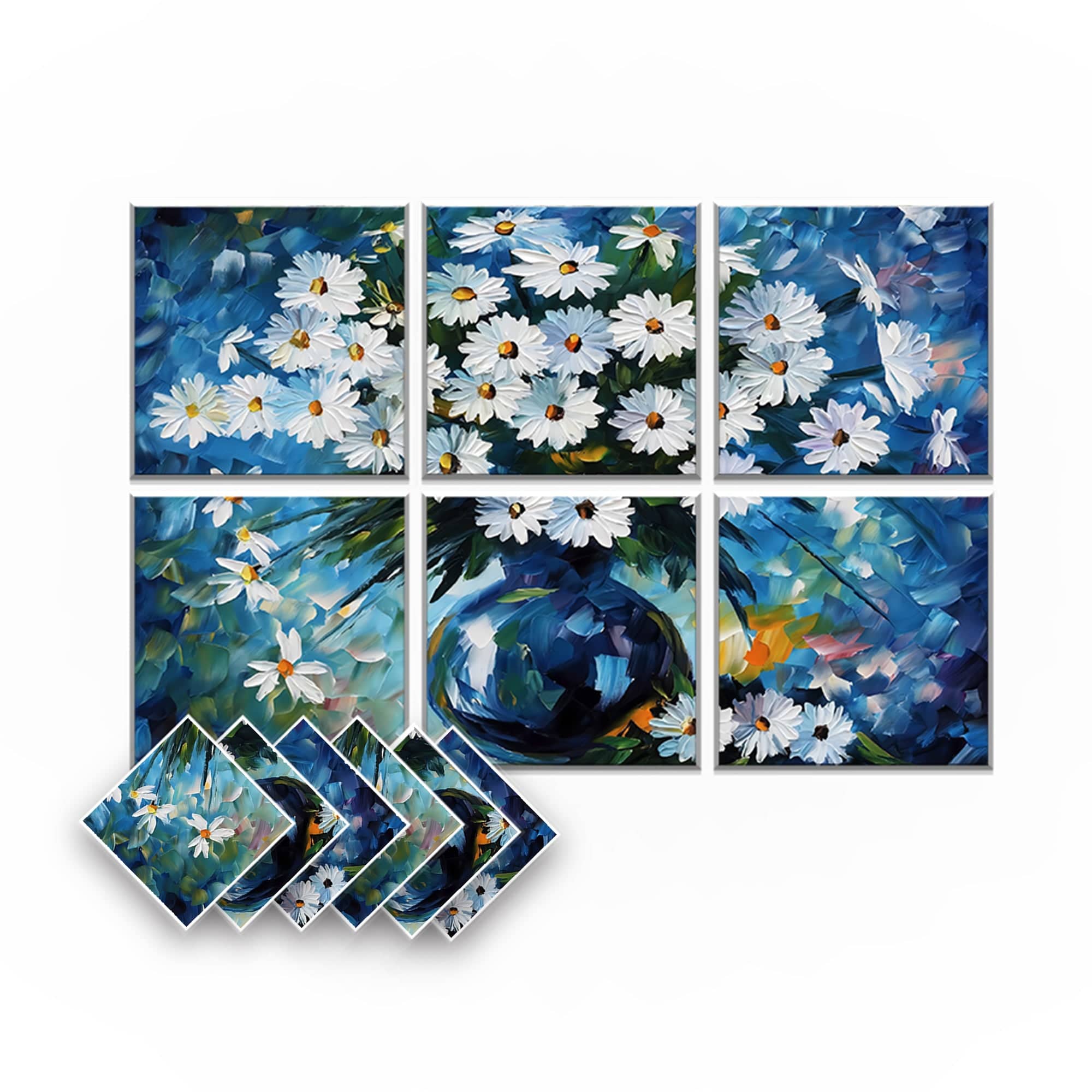 silexofy Oil Painting Self-Adhesive Felt Art Wall Panels - KK1397