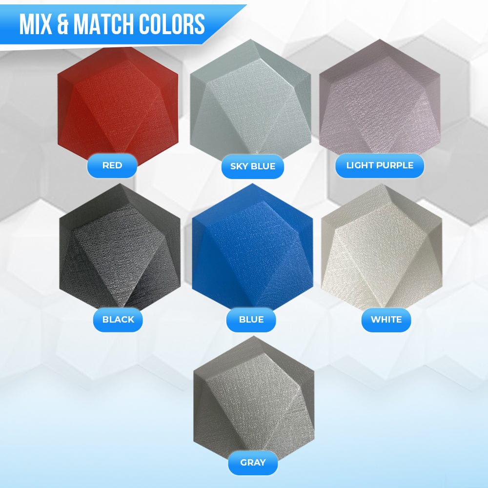 silexofy 24 Pcs 3D Hexagon Adhesive Sound Absorbing Panels - KK1330