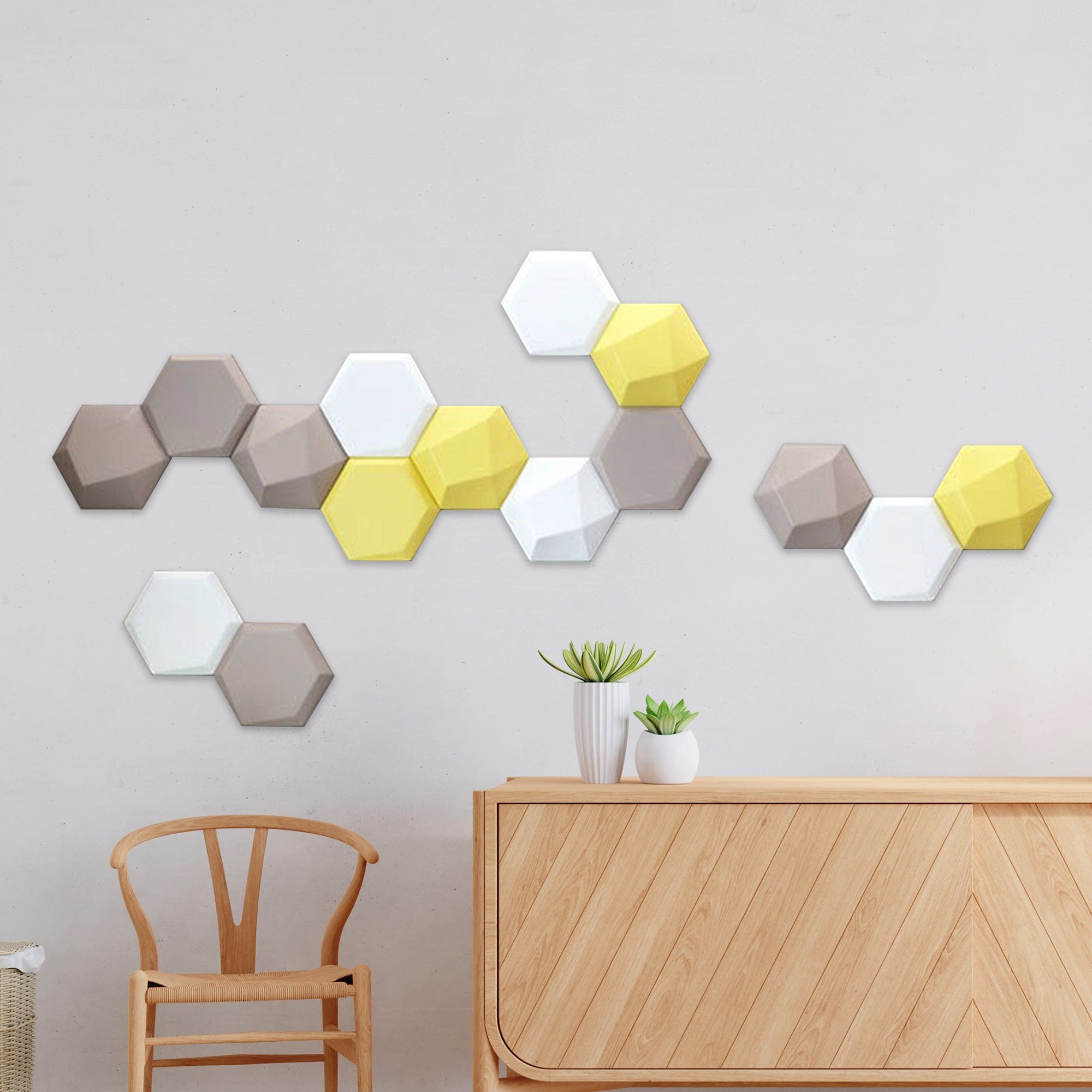 silexofy Beehive 3D Hexagon Adhesive Sound Absorbing Panels - KK1333