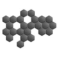 silexofy 24 Pcs 3D Hexagon Adhesive Sound Absorbing Panels - KK1330
