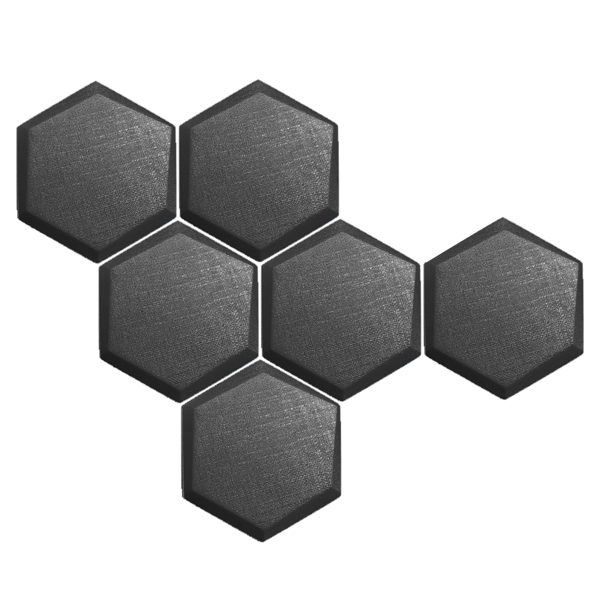 silexofy 6 Pcs 3D Hexagon Adhesive Sound Absorbing Panels - KK1330