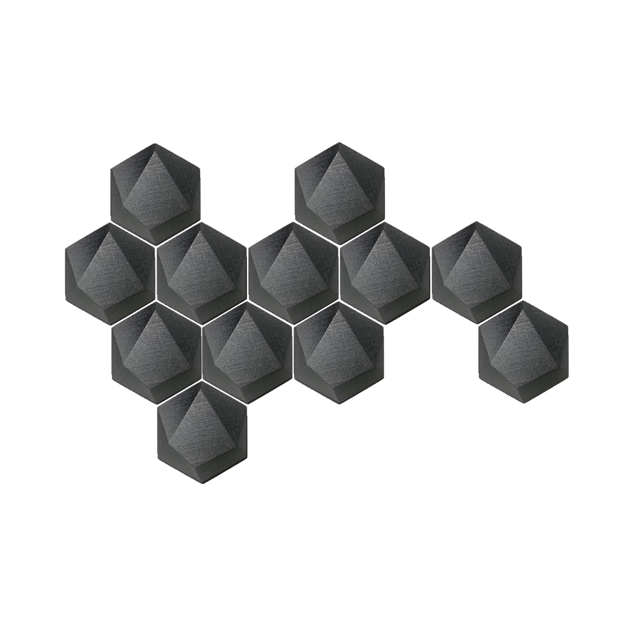 silexofy 12 Pcs 3D Hexagon Adhesive Sound Absorbing Panels - KK1330