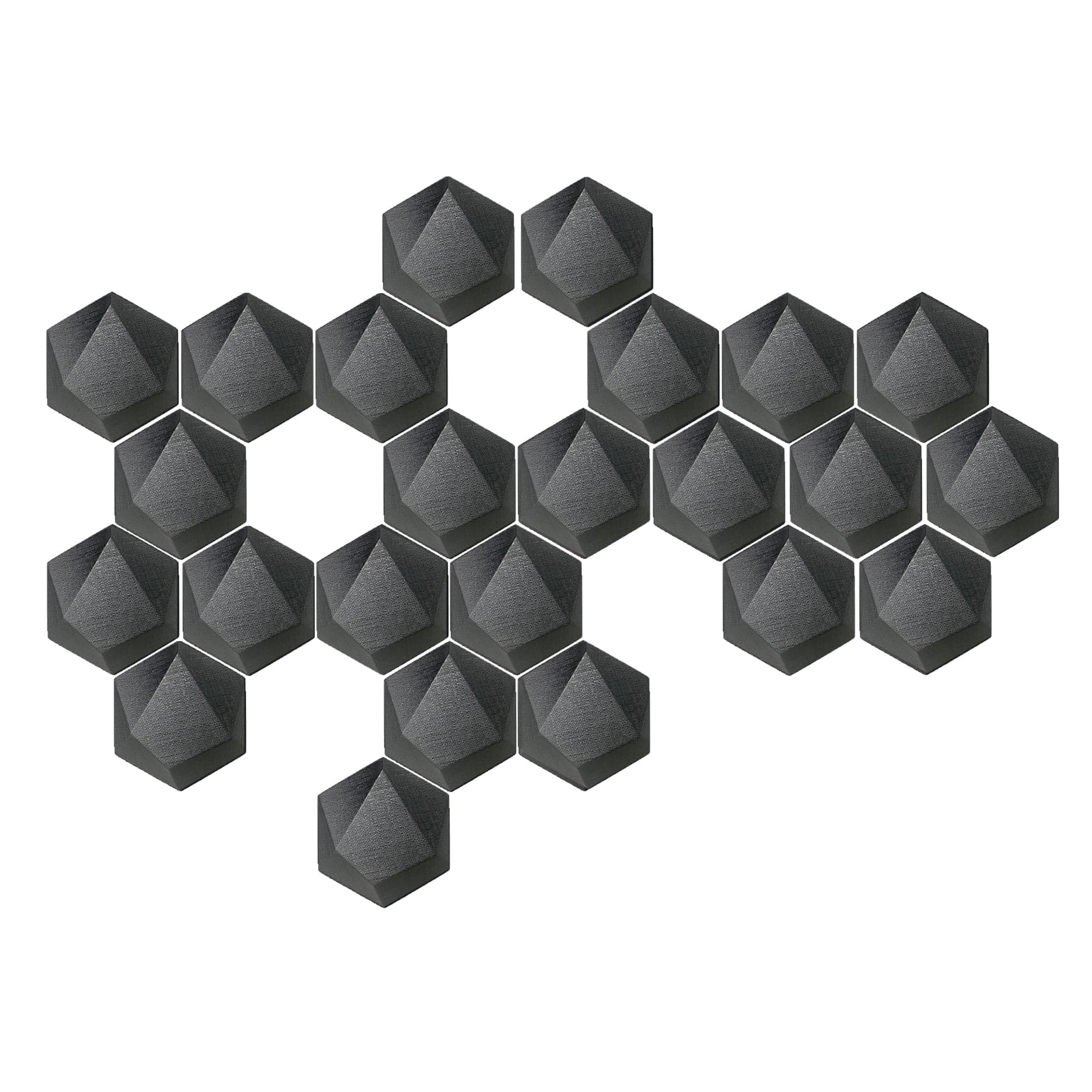 silexofy 24 Pcs 3D Hexagon Adhesive Sound Absorbing Panels - KK1330