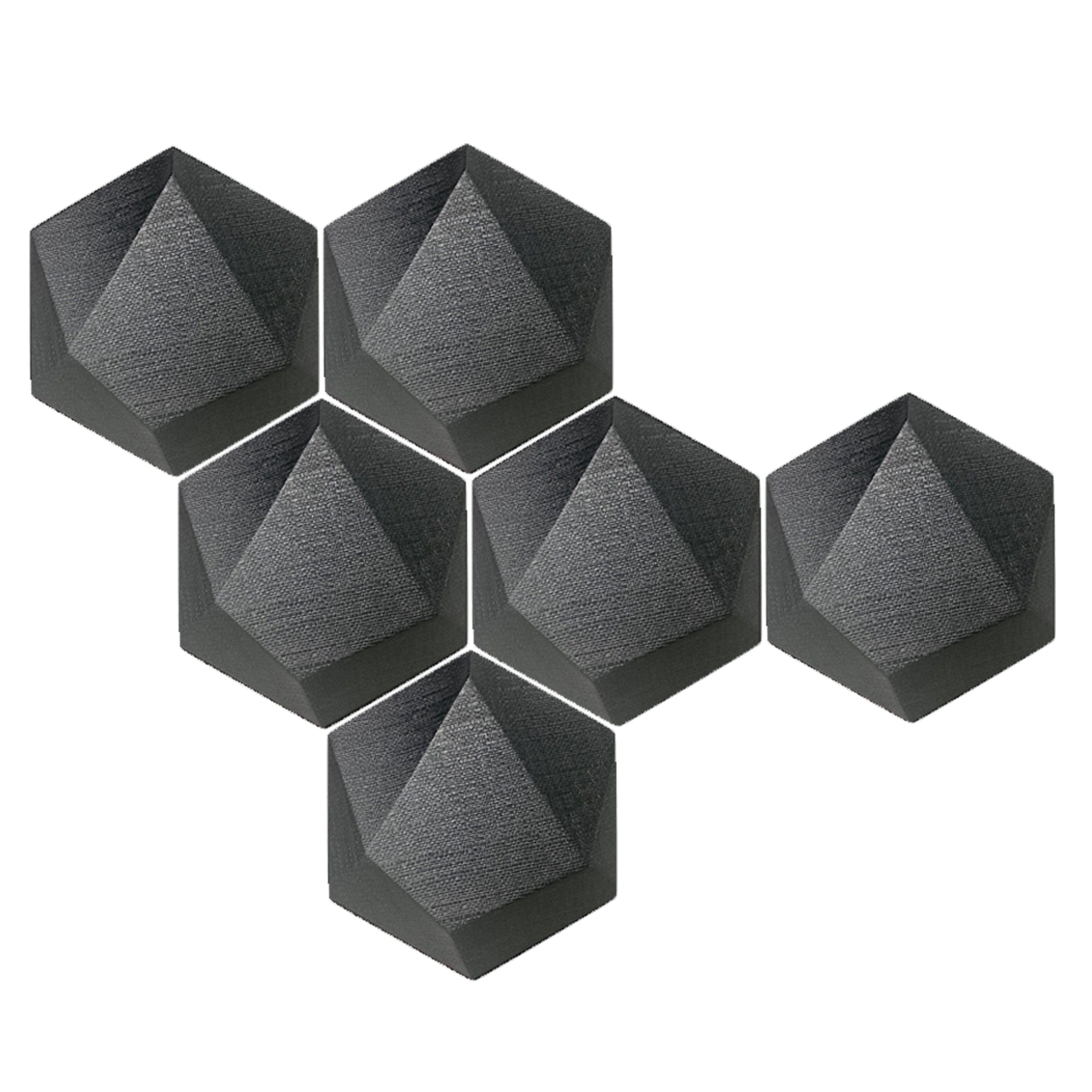 silexofy 6 Pcs 3D Hexagon Adhesive Sound Absorbing Panels - KK1330