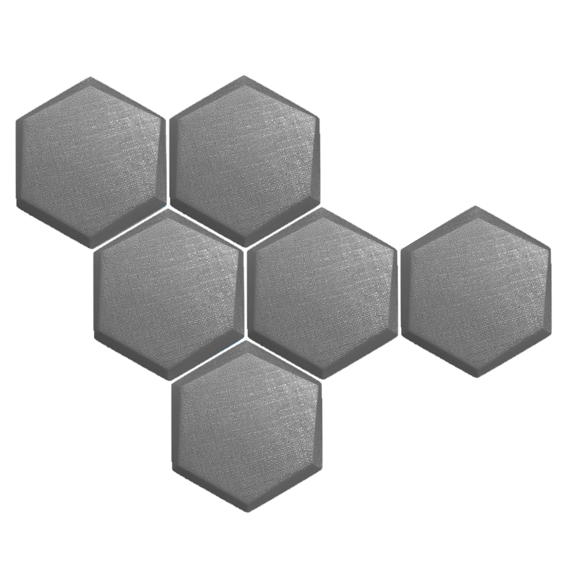 silexofy 6 Pcs 3D Hexagon Adhesive Sound Absorbing Panels - KK1330
