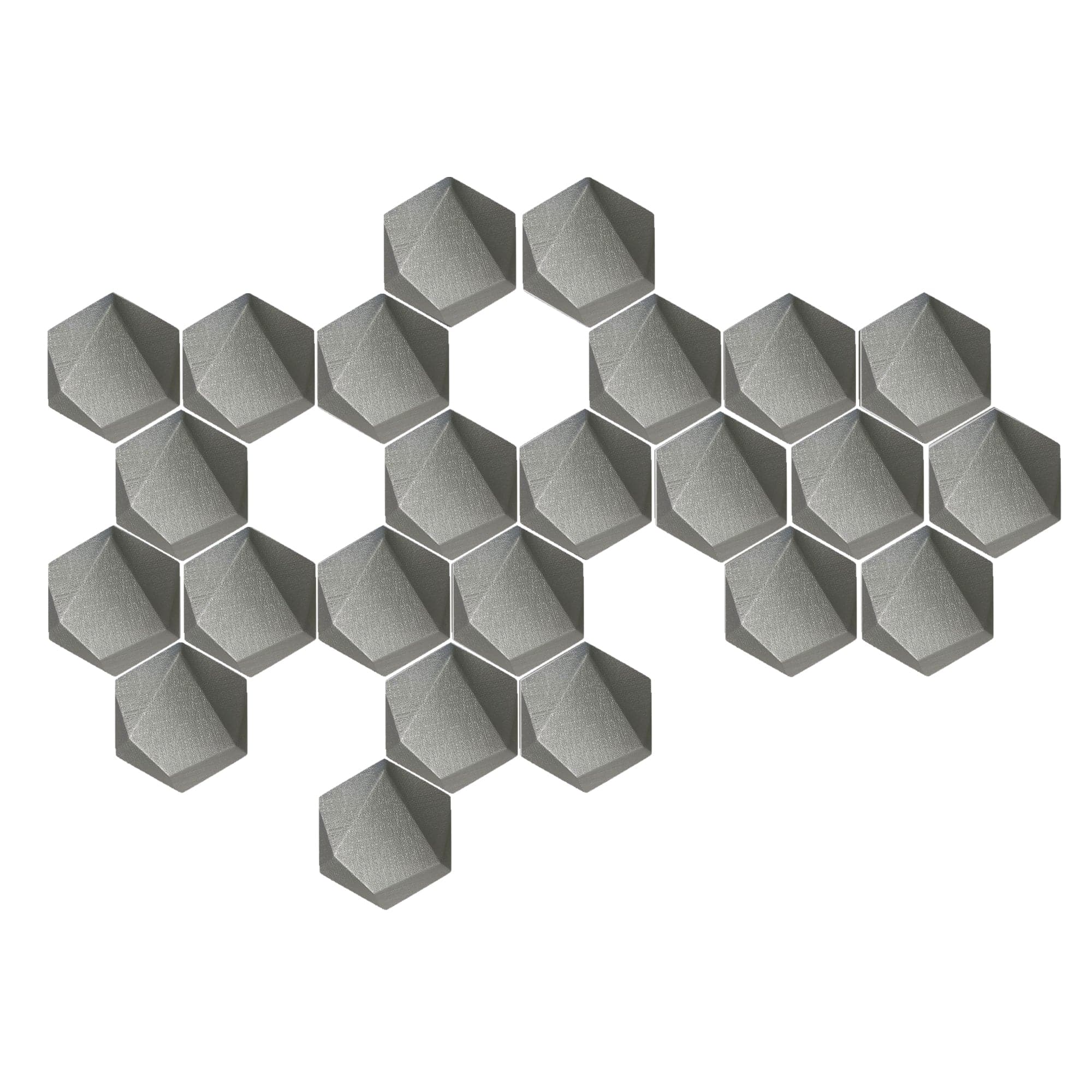 silexofy 24 Pcs 3D Hexagon Adhesive Sound Absorbing Panels - KK1330