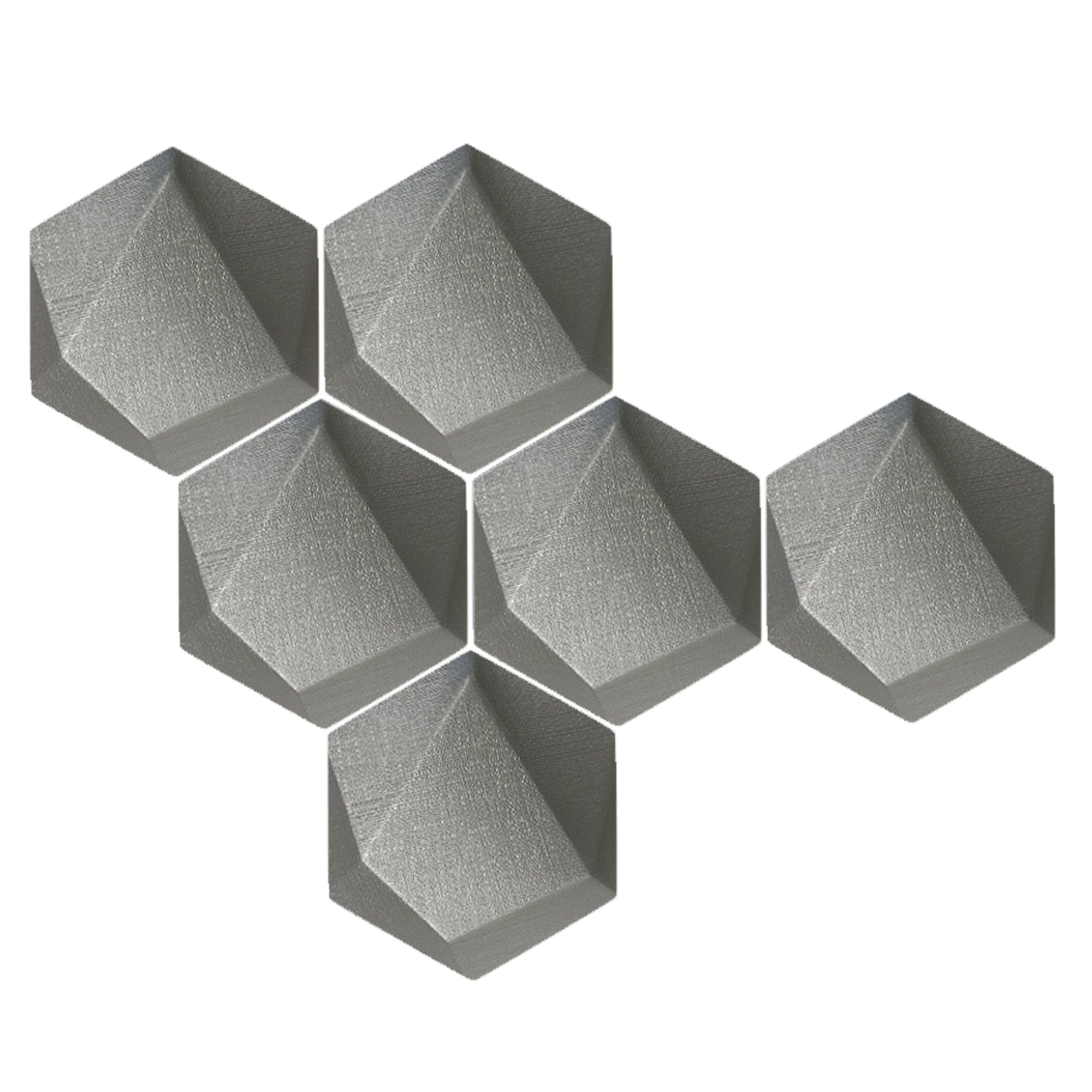silexofy 6 Pcs 3D Hexagon Adhesive Sound Absorbing Panels - KK1330