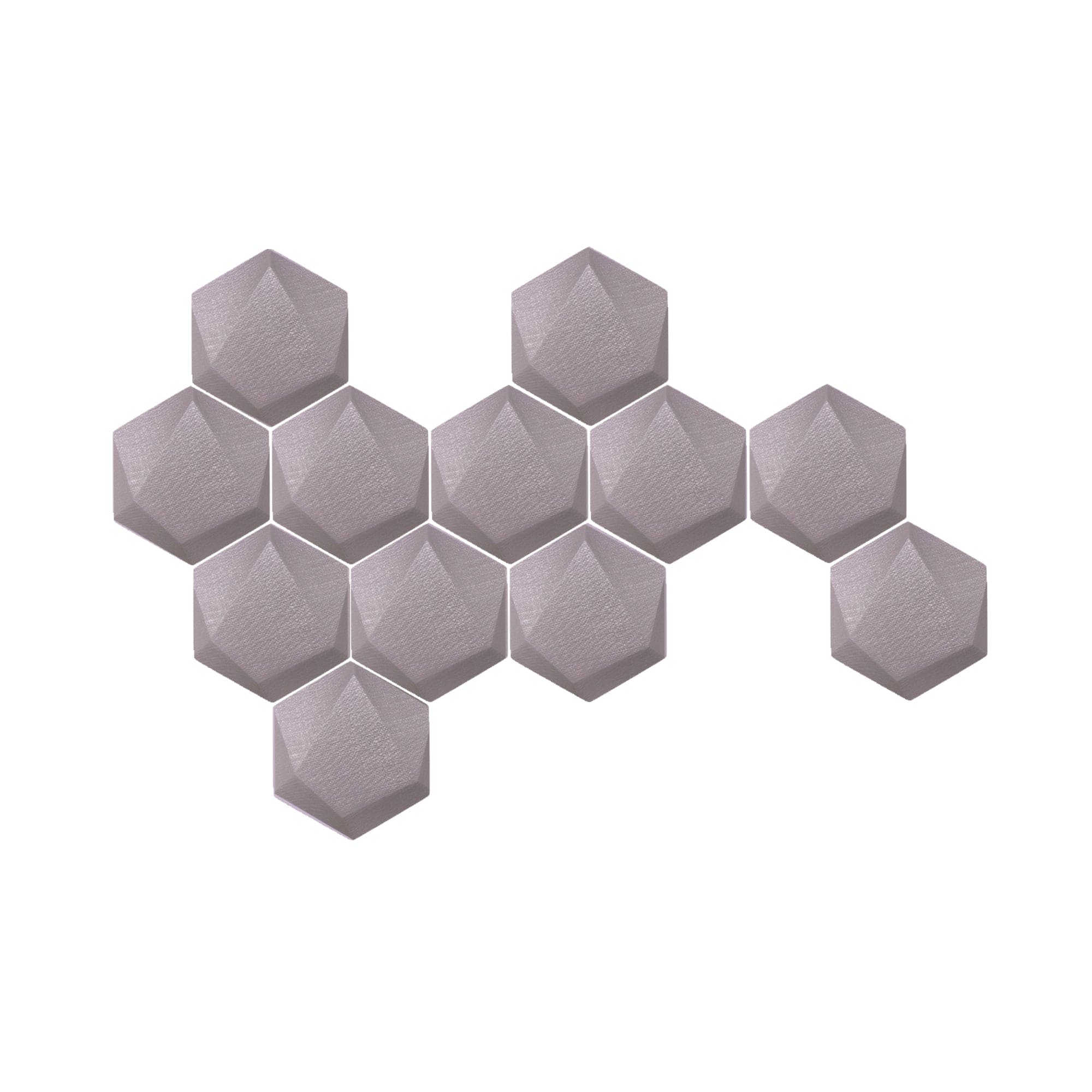 silexofy 12 Pcs 3D Hexagon Adhesive Sound Absorbing Panels - KK1330