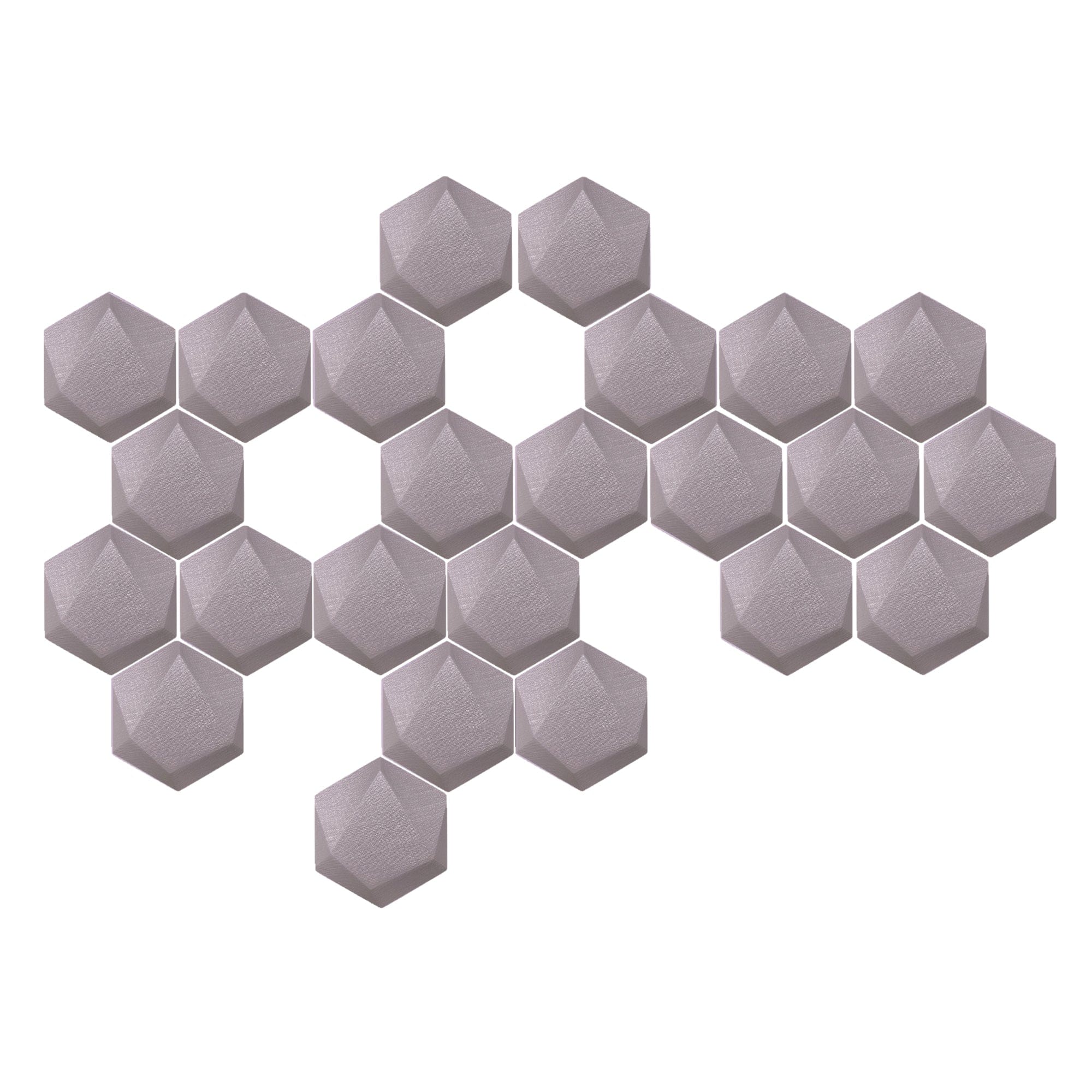 silexofy 24 Pcs 3D Hexagon Adhesive Sound Absorbing Panels - KK1330
