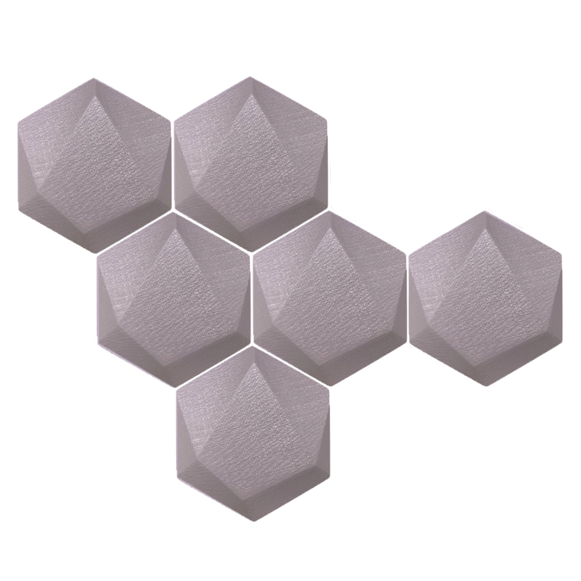 silexofy 6 Pcs 3D Hexagon Adhesive Sound Absorbing Panels - KK1330
