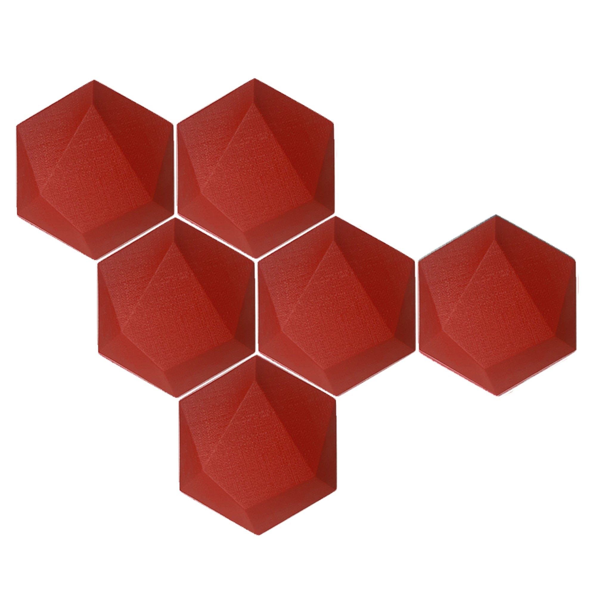 silexofy 6 Pcs 3D Hexagon Adhesive Sound Absorbing Panels - KK1330