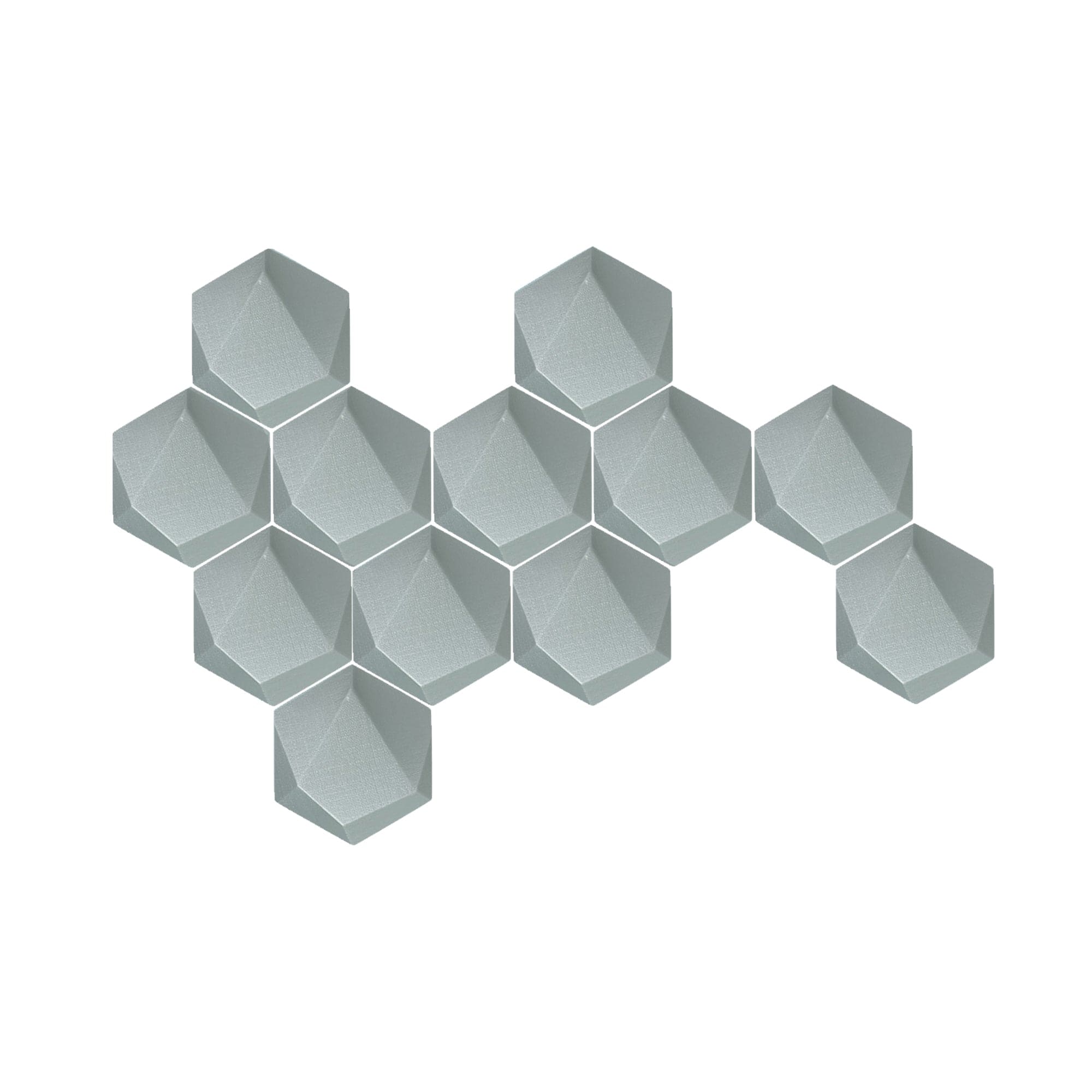 silexofy 12 Pcs 3D Hexagon Adhesive Sound Absorbing Panels - KK1330