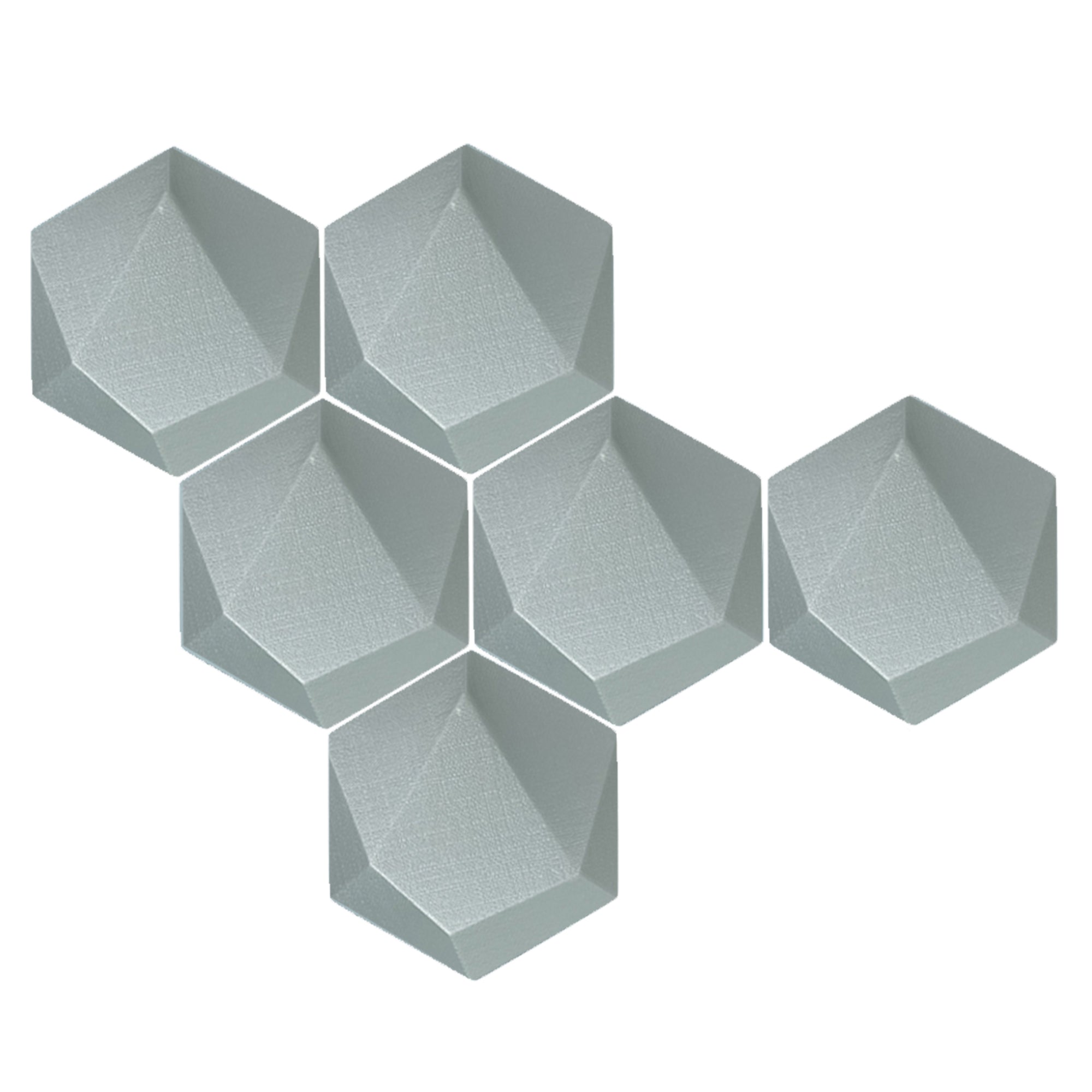 silexofy 6 Pcs 3D Hexagon Adhesive Sound Absorbing Panels - KK1330