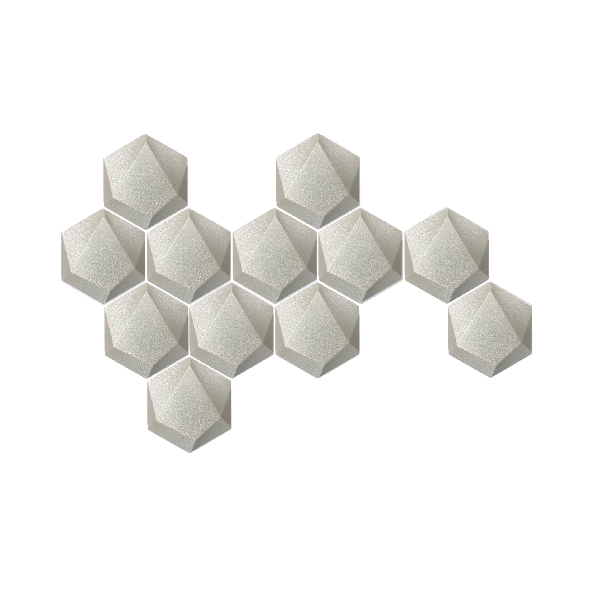 silexofy 12 Pcs 3D Hexagon Adhesive Sound Absorbing Panels - KK1330