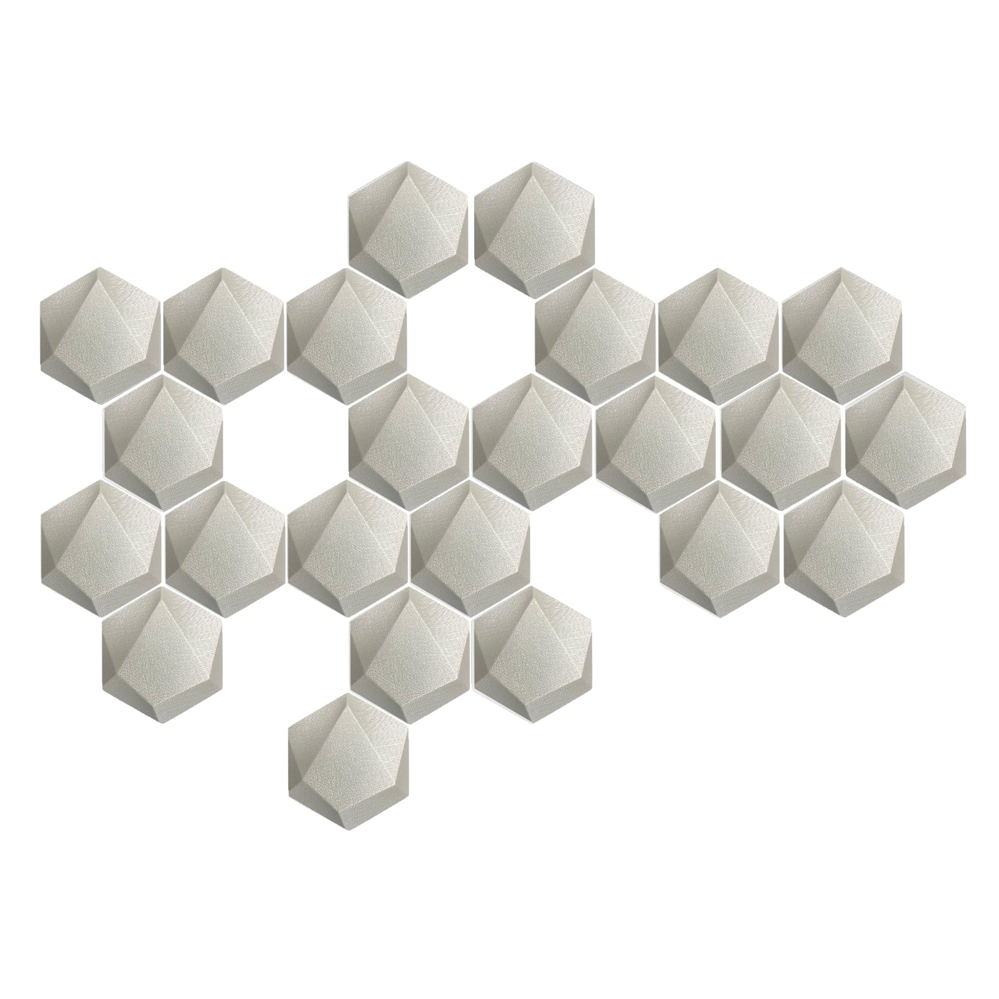 silexofy 24 Pcs 3D Hexagon Adhesive Sound Absorbing Panels - KK1330