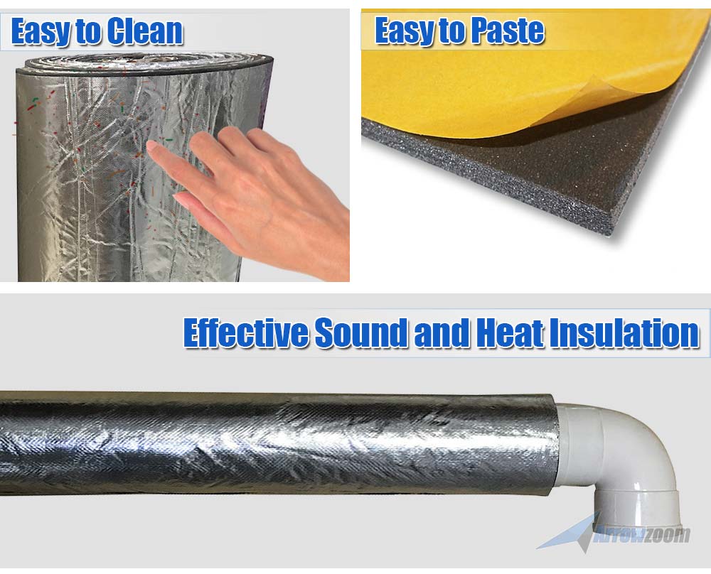 silexofy Fireproof Aluminum Insulation Foil Mat - 1 Meter - KK1151 (Water Pipe/ Furnace/ AirCon/ Ceiling )