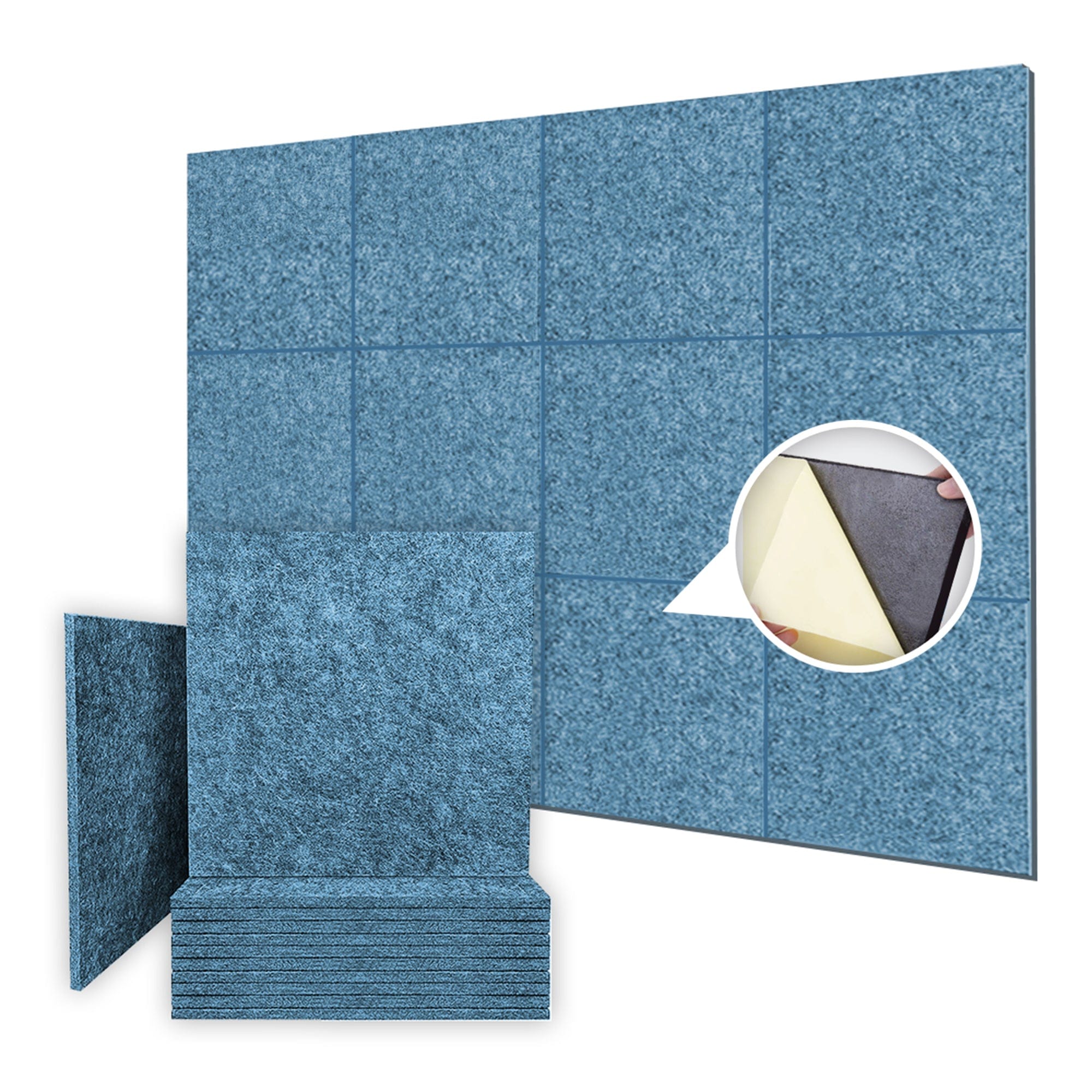 silexofy Self-Adhesive Sound Deadening Polyester Fabric Panel - Solid Colors - KK1093