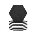 silexofy Hexagon Felt Sound Absorbing Wall Panel - Black and White - KK1224