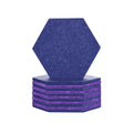 silexofy Hexagon Felt Sound Absorbing Wall Panel - Blue and Burgundy - KK1224