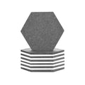 silexofy Hexagon Felt Sound Absorbing Wall Panel - Gray and White - KK1224