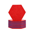 silexofy Hexagon Felt Sound Absorbing Wall Panel - Red and Blue - KK1224