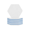 silexofy Hexagon Felt Sound Absorbing Wall Panel - White and Baby Blue - KK1224