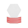 silexofy Hexagon Felt Sound Absorbing Wall Panel - White and Red - KK1224