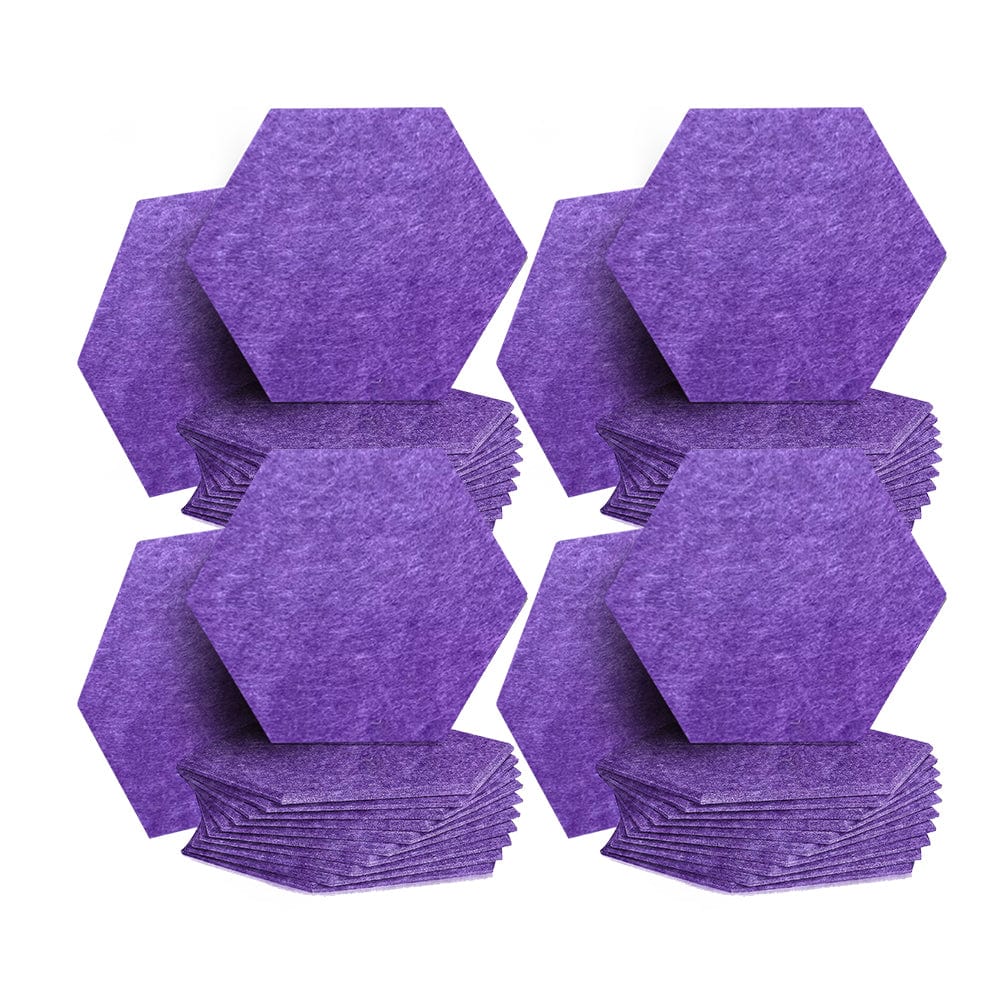 silexofy Hexagon Felt Sound Absorbing Wall Panel - Solid Color - KK1224