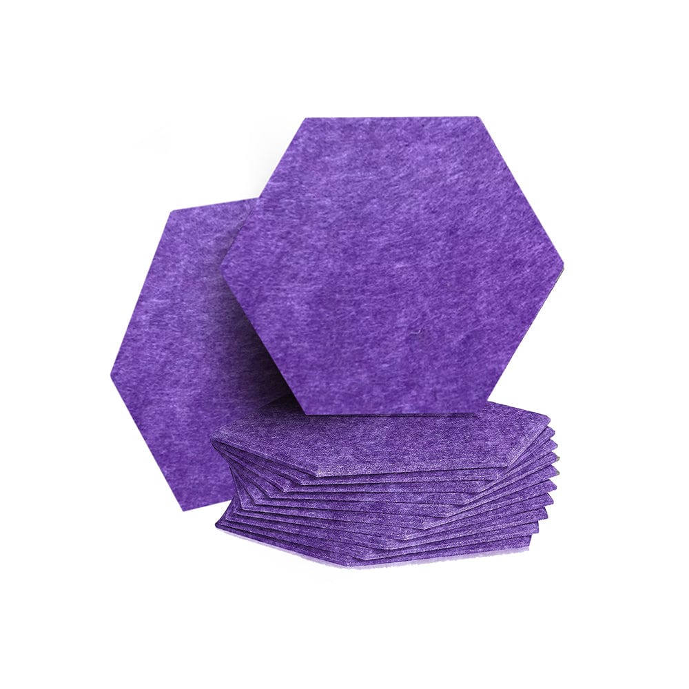 silexofy Hexagon Felt Sound Absorbing Wall Panel - Solid Color - KK1224